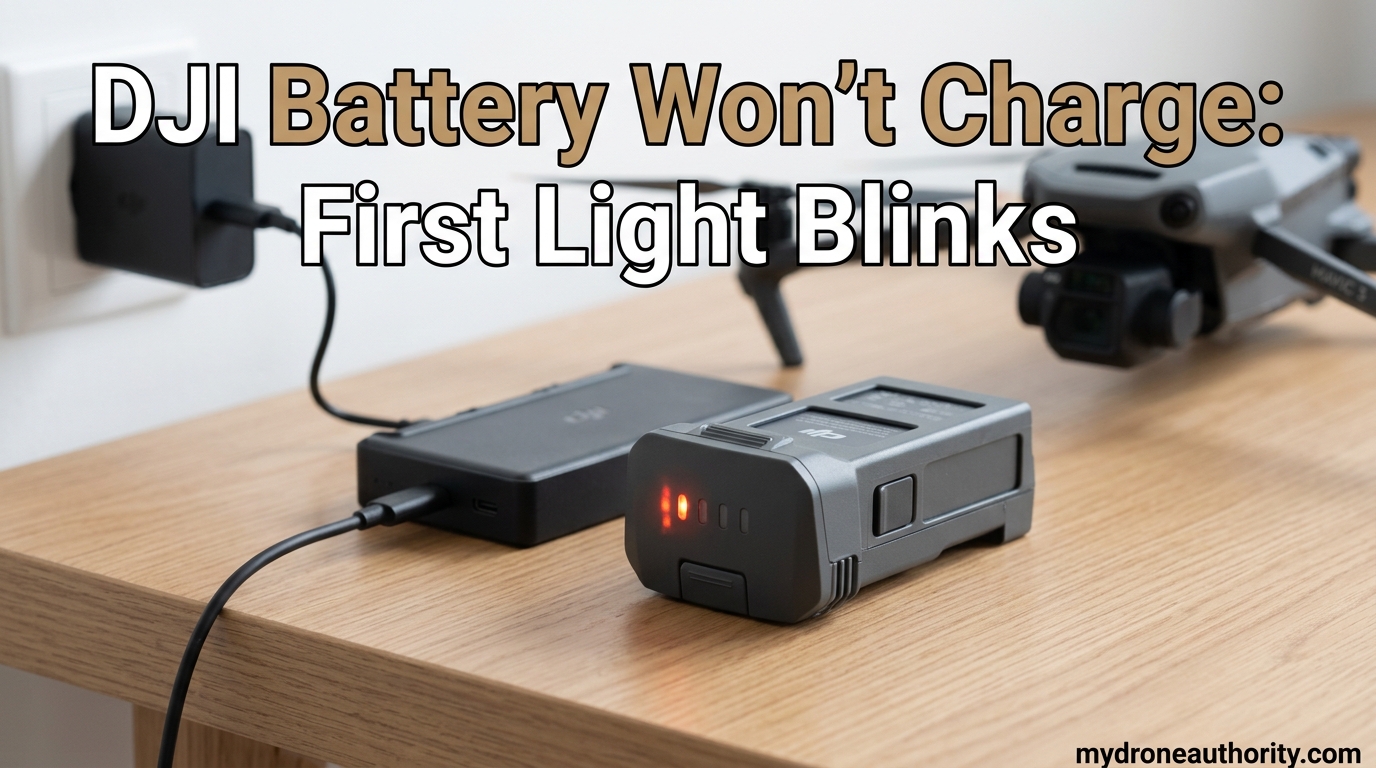 DJI Battery Won't Charge First Light Blinks