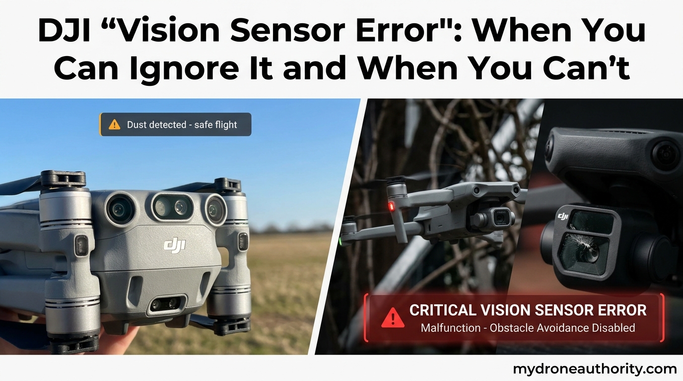 DJI Vision Sensor Error When You Can Ignore It and When You Can't