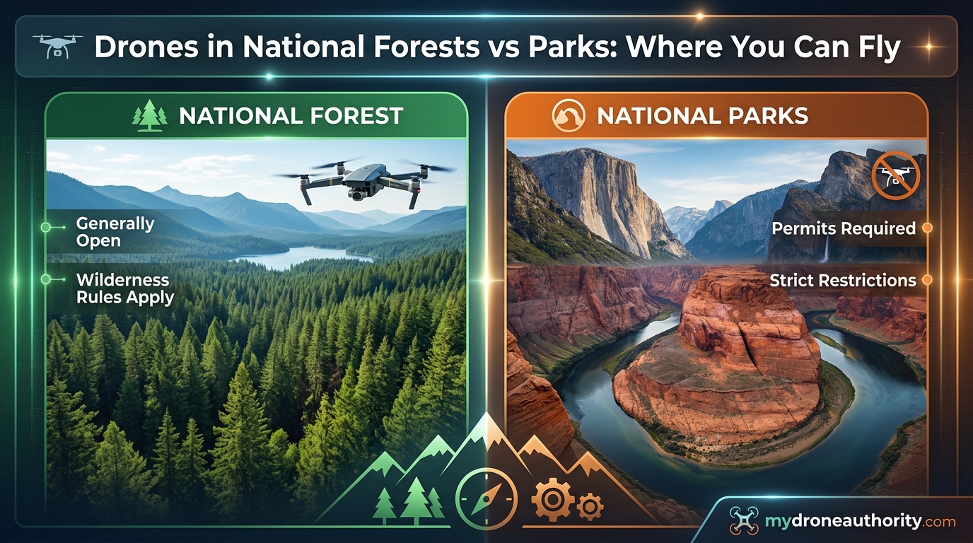 Drones in National Forests vs Parks Where You Can Fly