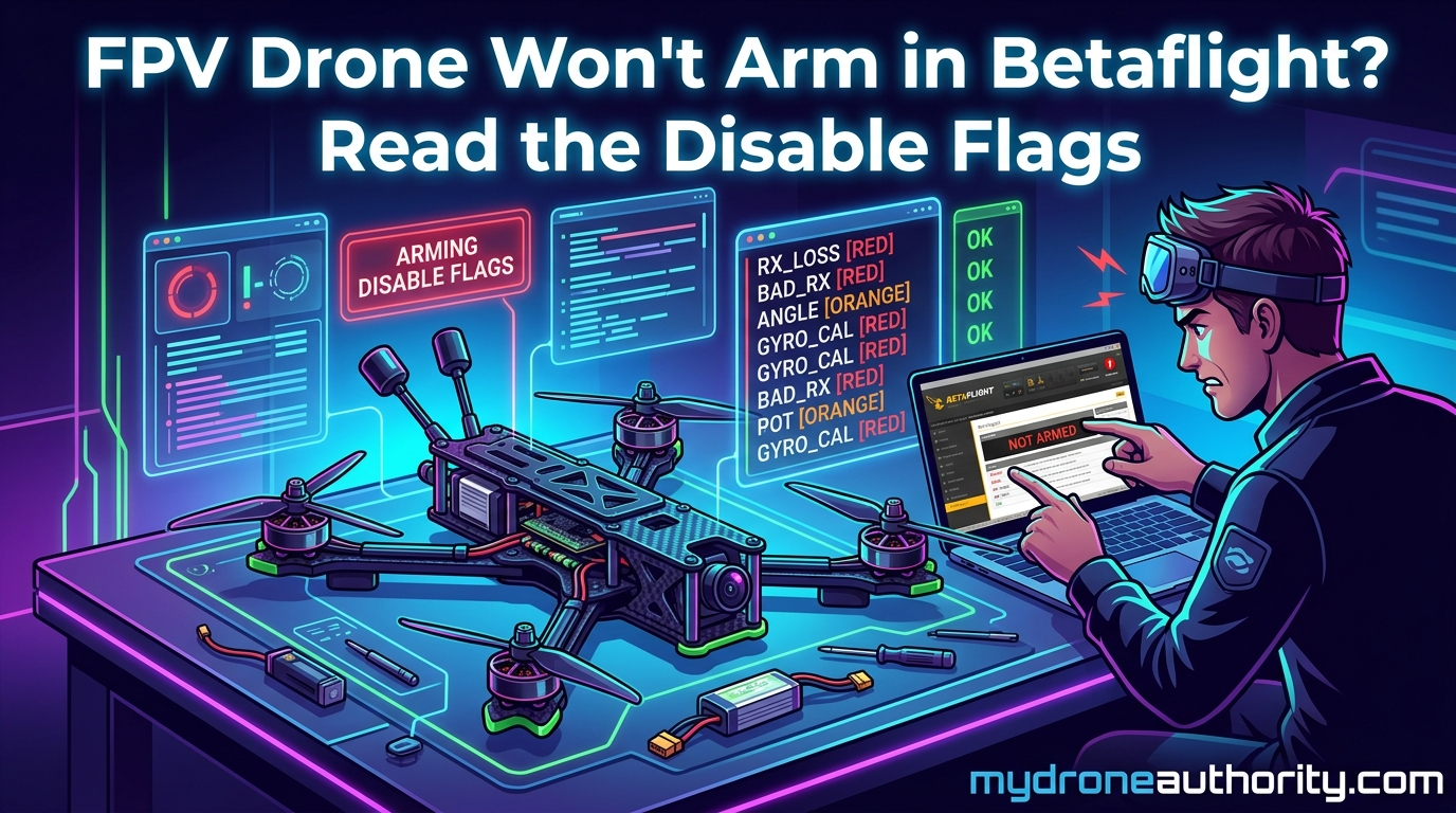 FPV Drone Won't Arm in Betaflight Read the Disable Flags