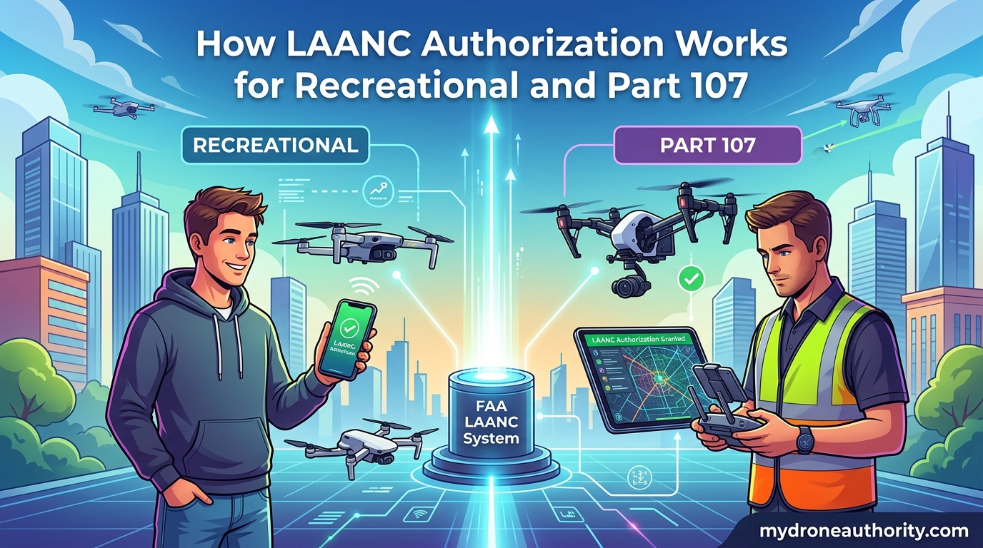 How LAANC Authorization Works for Recreational and Part 107