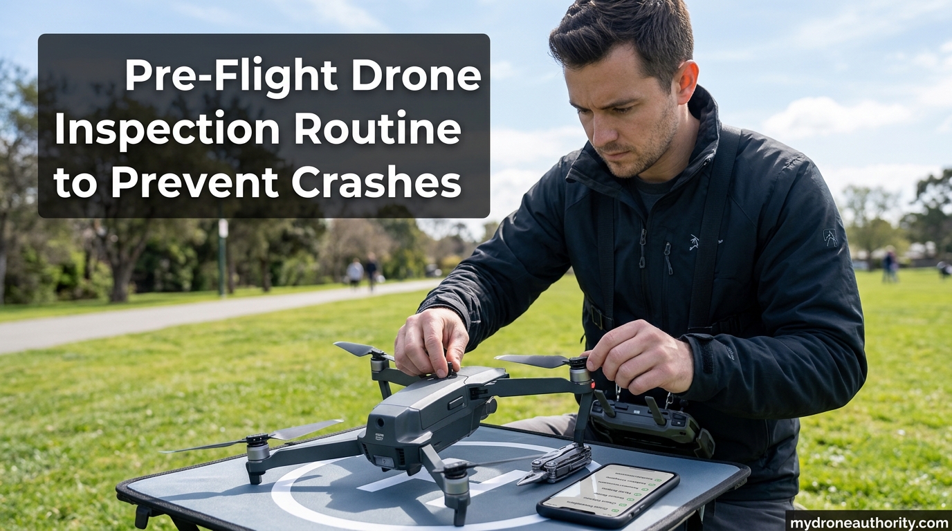 Pre-Flight Drone Inspection Routine to Prevent Crashes