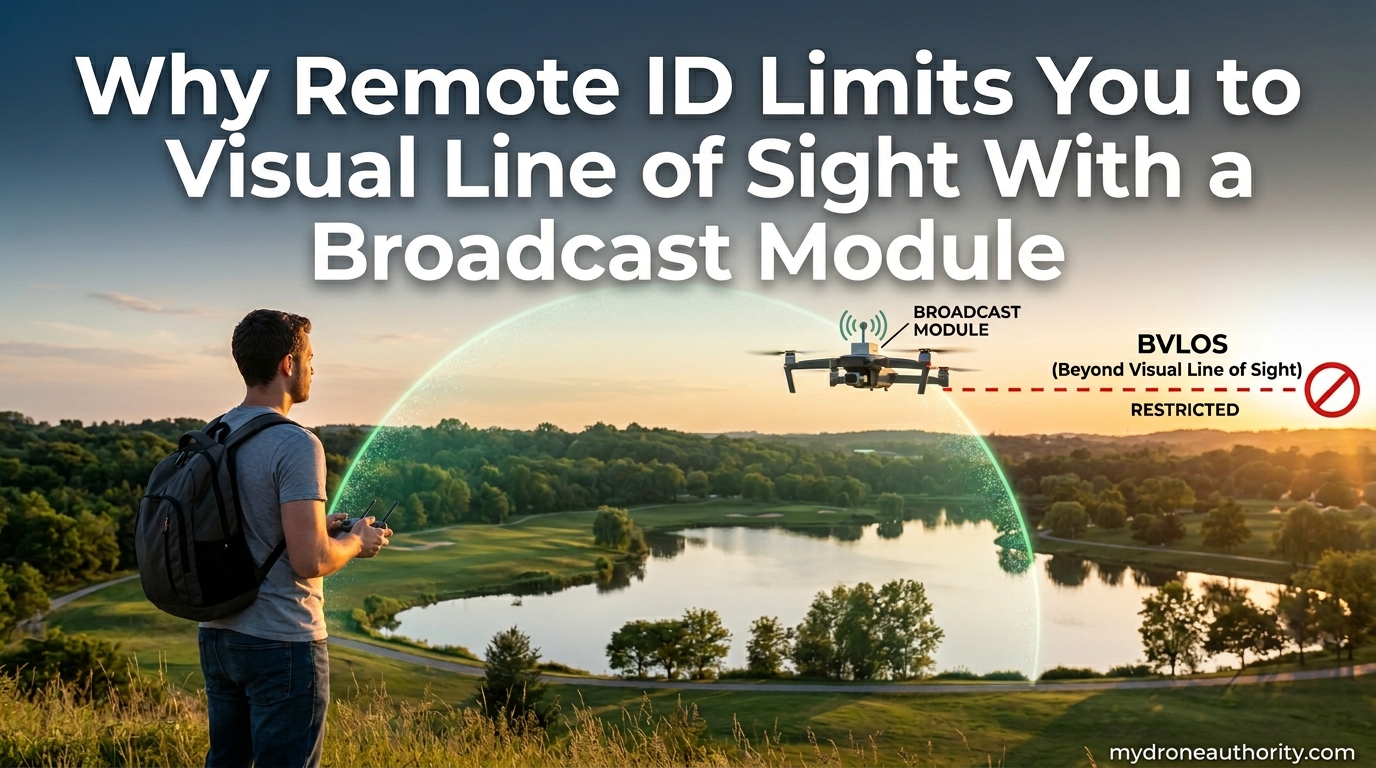 Why Remote ID Limits You to Visual Line of Sight With a Broadcast Module