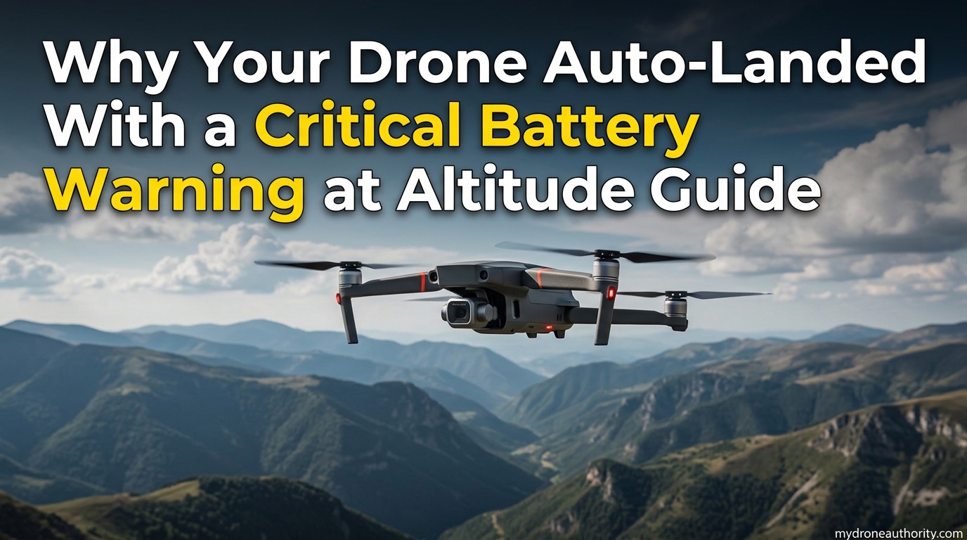 Why Your Drone Auto-Landed With a Critical Battery Warning at Altitude Guide