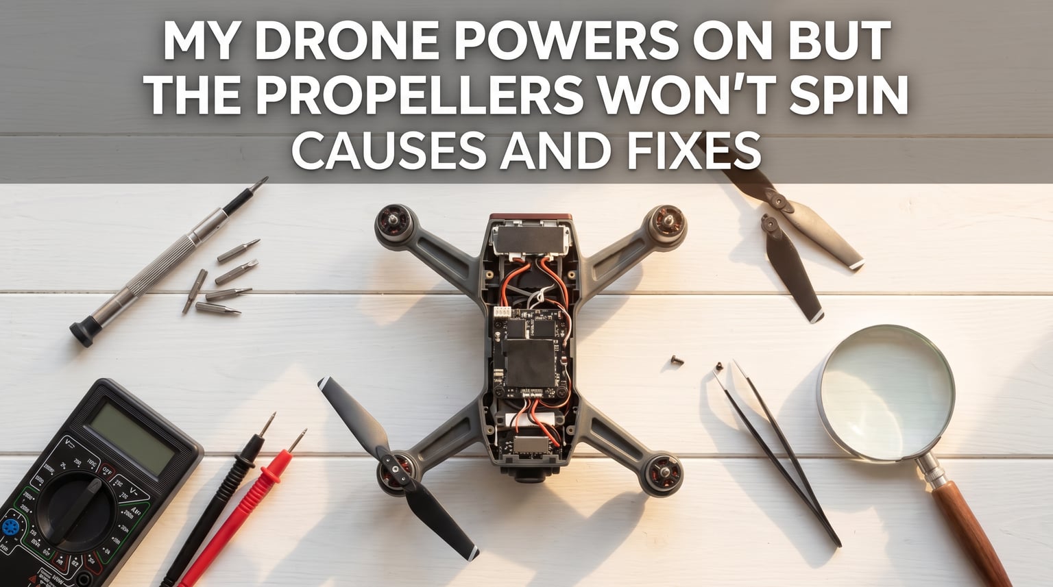 My Drone Powers On but the Propellers Won't Spin: Causes and Fixes