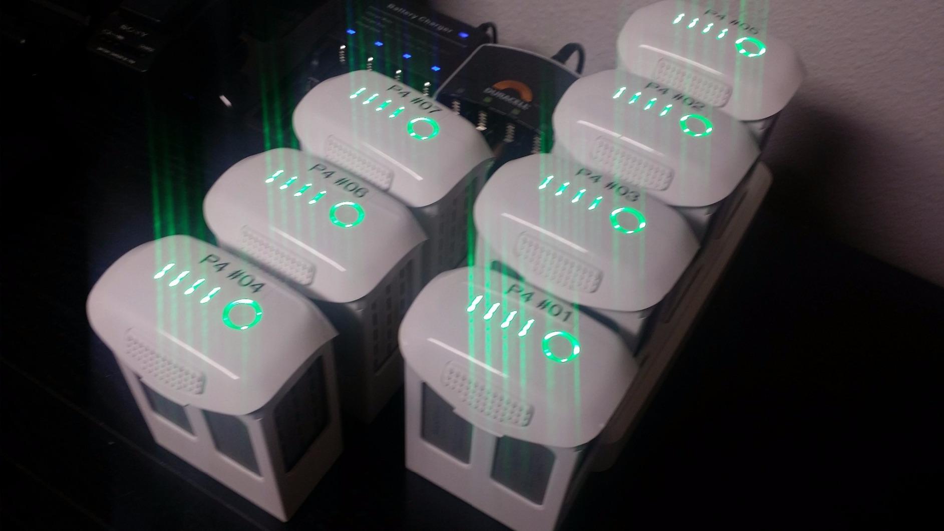 Battery Charging Hub Compatible for DJI Phantom 4/4 Pro/4 Pro V2.0/4 Adv (Charge 3 Batteries One by One, Converting Phantom 4 Battery into Power Bank) customer photo 1