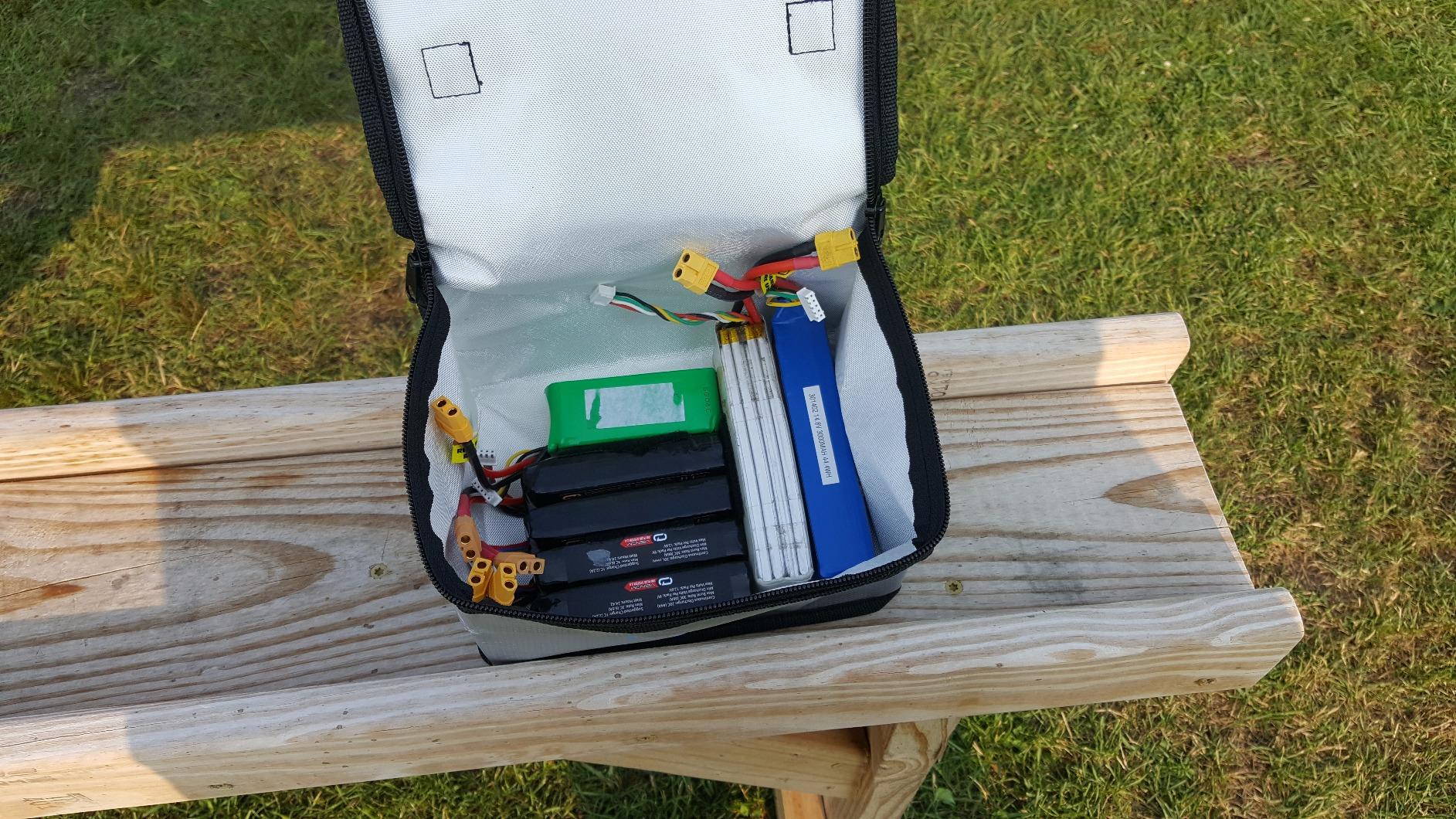 COLCASE Lipo Bag Fireproof Explosionproof for Lipo Battery Storage Charging | Large Space Highly Sturdy Double Zipper Lipo Battery Bag 8.46x5.7x6.5 inches customer photo 1