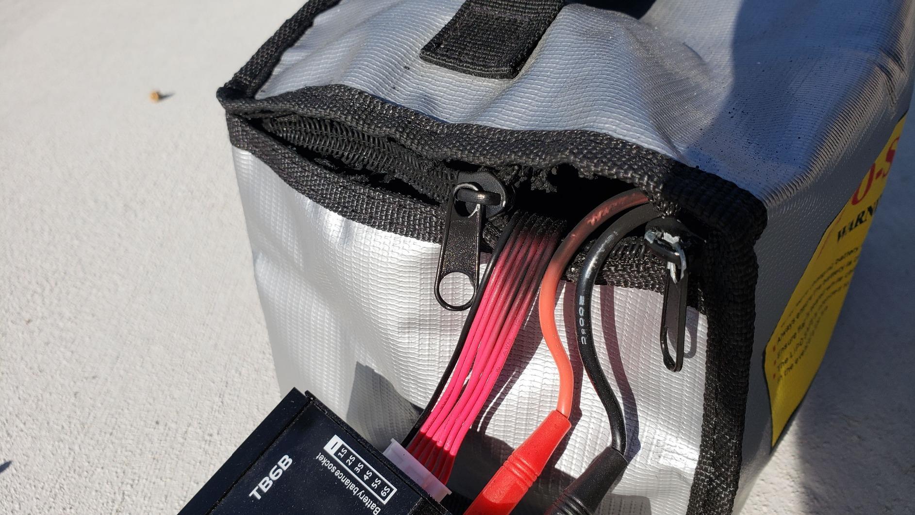 COLCASE Lipo Bag Fireproof Explosionproof for Lipo Battery Storage Charging | Large Space Highly Sturdy Double Zipper Lipo Battery Bag 8.46x5.7x6.5 inches customer photo 2