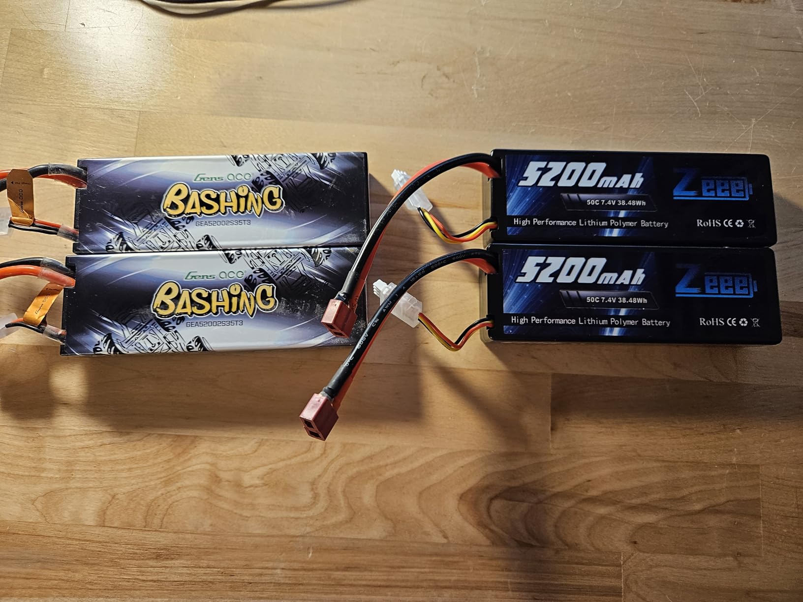 Zeee 7.4V Lipo Battery 2S 50C 5200mAh Hard Case with T Connector (2 Packs) | for RC Car Trucks 1/8 1/10 RC Vehicles Racing Hobby customer photo 2