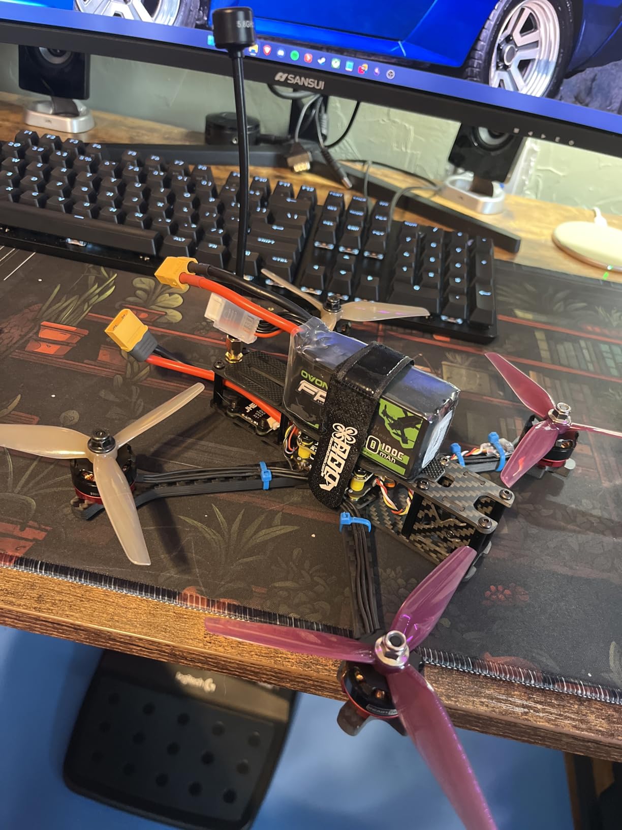 OVONIC 4s Lipo Battery 100C 1550mAh 14.8V Lipo Battery with XT60 Connector for RC FPV Racing Drone Quadcopter customer photo 1