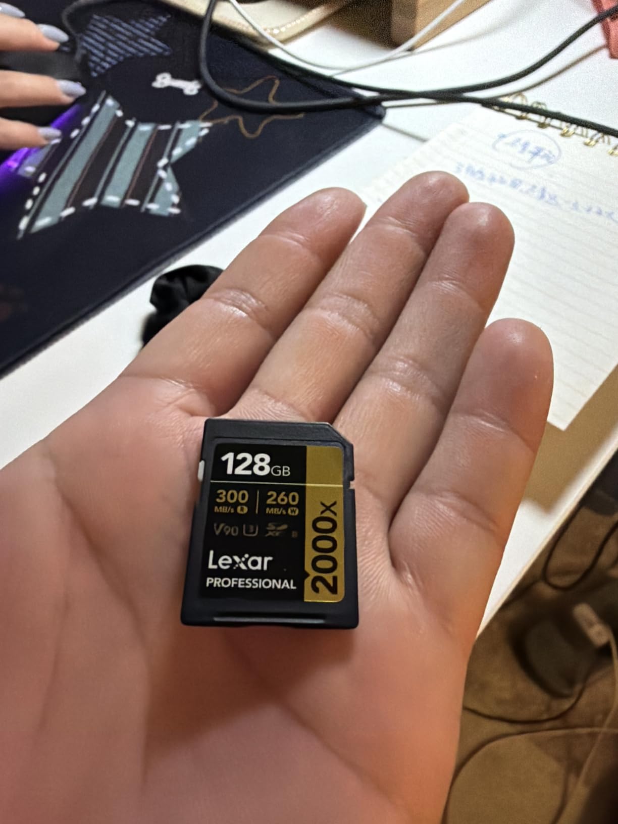 Lexar 128GB Professional 2000x SD Card, UHS-II, C10, U3, V90, Full HD, 8K, Up To 300MB/s Read SDXC Memory Card, for DSLR, Cinema-Quality Video Cameras (LSD2000128G-BNNNU) customer photo 1