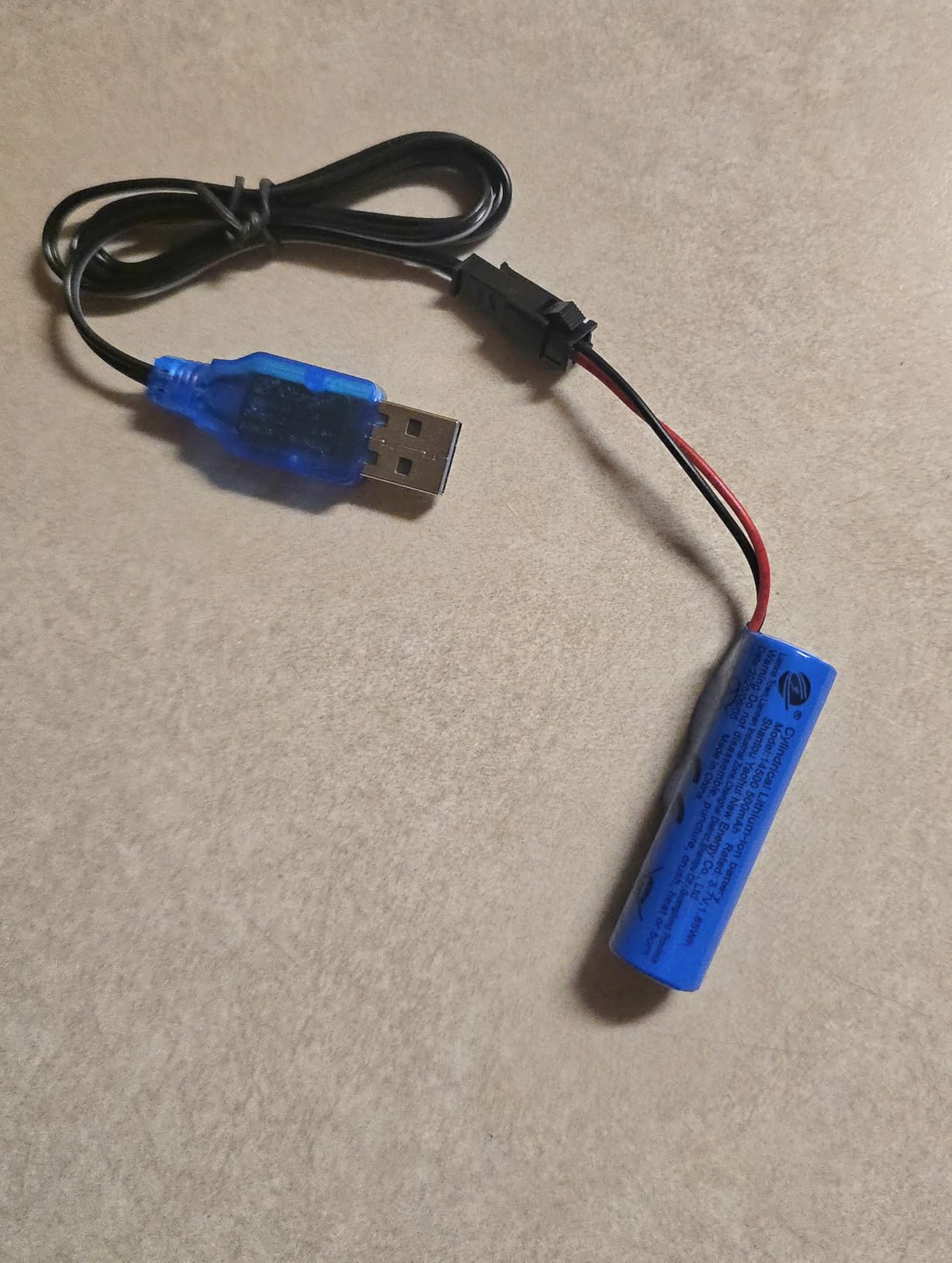 Blomiky 2 Pack 3.7V 0.5A Lithium Battery Charge Cable with SM-2P Black Plug for Some Kind of Mini RC Amphibious Stunt Car Boat Trucks 1S Li-ion and Li-Po Battery / 3.7V USB 2 customer photo 1