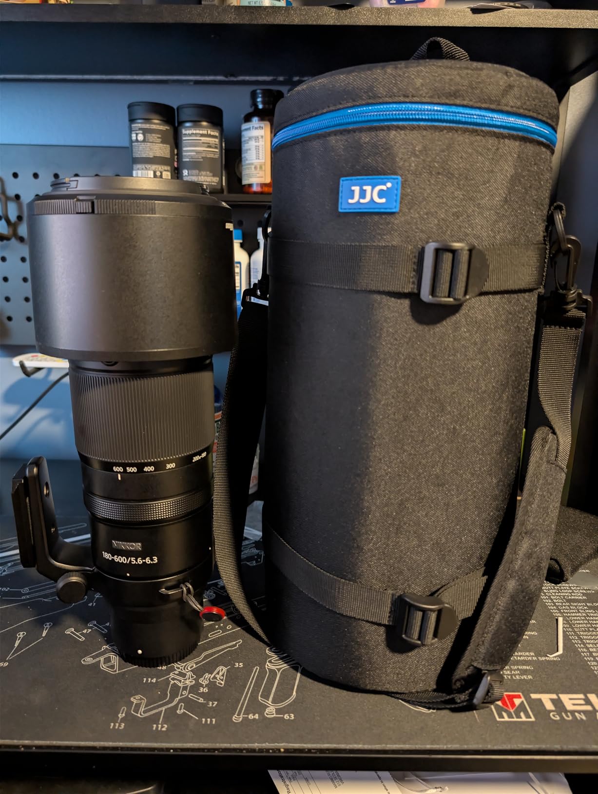 JJC Extra Large Camera Lens Case Bag for Canon RF 200-800mm Below 5.5x14.6 | Thick Camera Lens Case for Nikon 180-600mm, Sony FE 200-600mm Zoom Lens customer photo 2