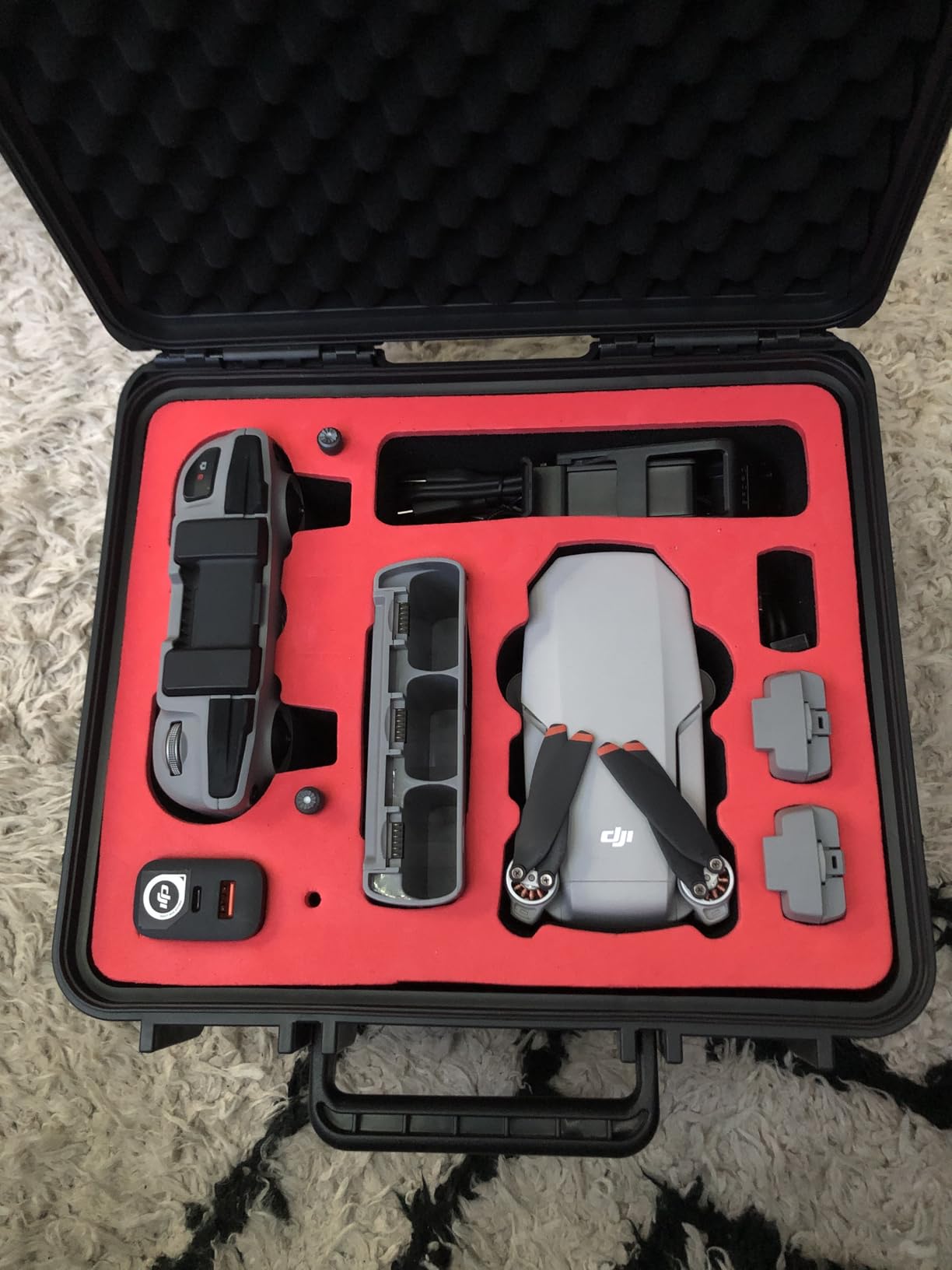 HeiyRC Mini 2 SE 4K Case, Waterproof Carrying Hard Case Hardshell Portable Travel Box for DJI Mavic Mini 2 SE/4K/2 Fly More Combo for Specta Drone Accessories customer photo 2