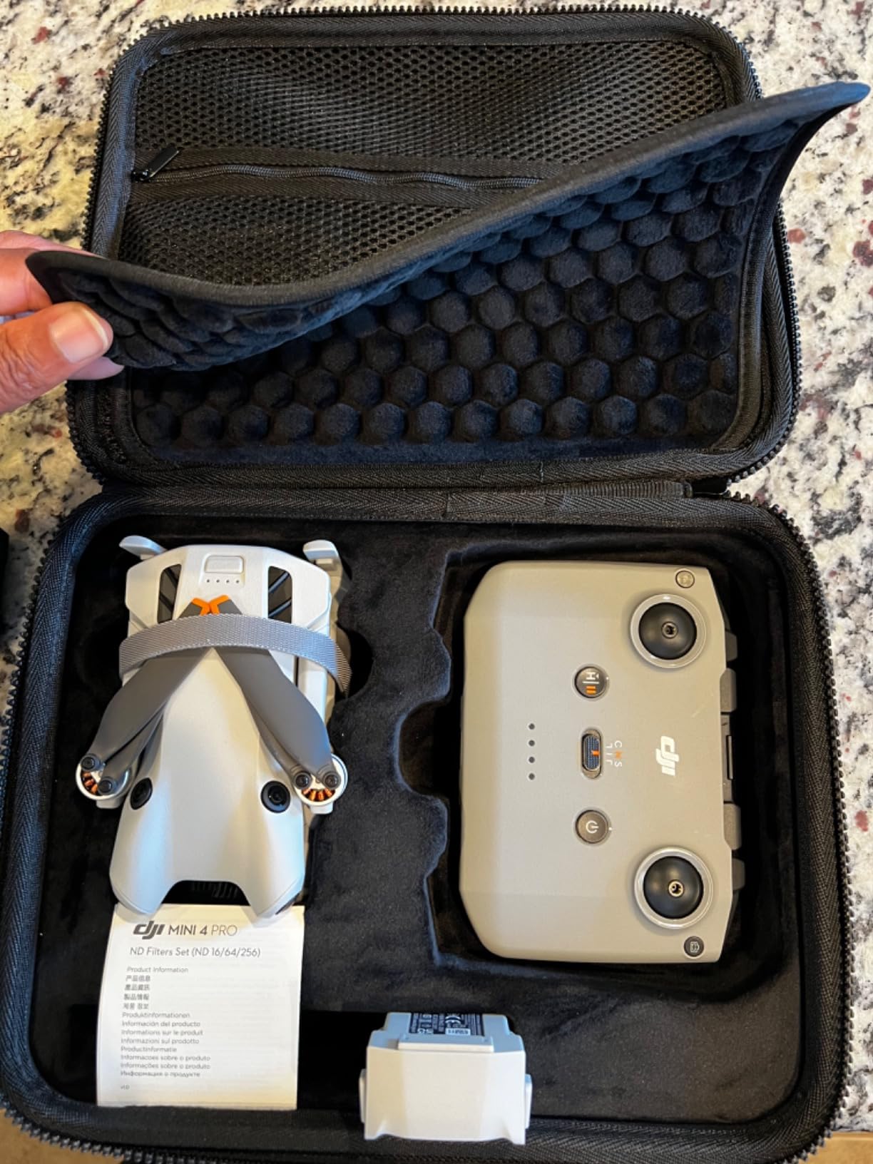MOSISO Hard Travel Carrying Case Compatible with DJI Mini 3 Pro Drone with RC & RC-N1 Remote Controller and Accessories, Portable Waterproof Protective Storage Case Bag with Shoulder Strap, Black customer photo 2