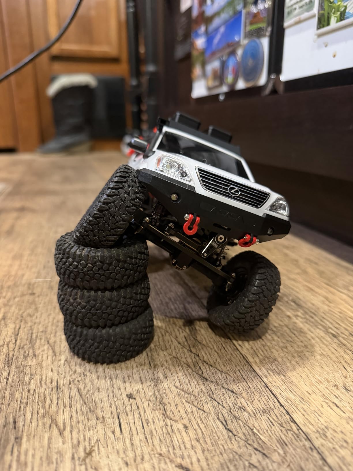 INJORA 39mm Shocks- Aluminum Threaded Shock Adjustable Absorber Oil Damper for Axial SCX24 FMS FCX24M 1/24 RC Crawler Car Upgrade Parts (Grey) customer photo 1