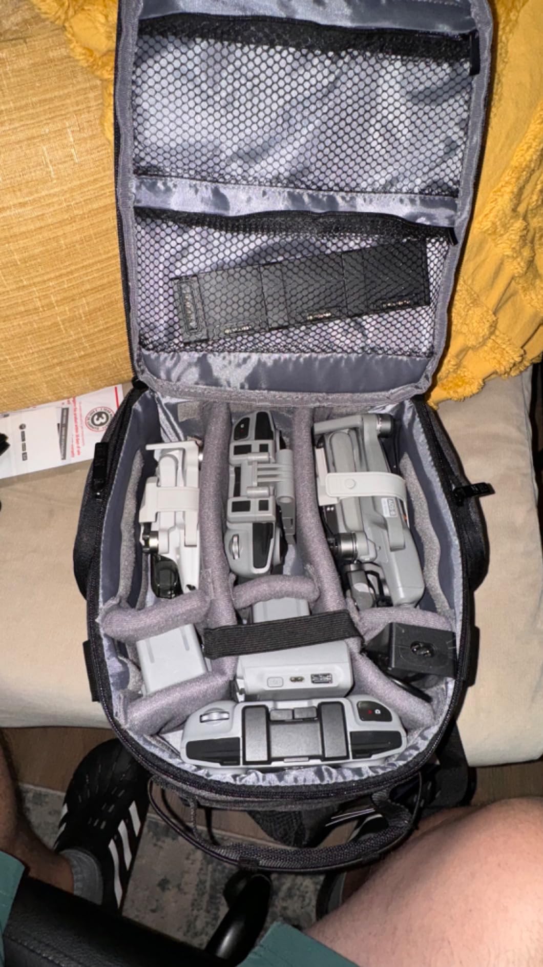 Compact Drone Backpack - RC Quadcopter Drone Case Fits DJI Mini 4K, DJI Mini 3, AVIALOGIC, Controller & more Compact Quadcopters - Customizable Interior, Weather Resistant Exterior (Black) customer photo 1