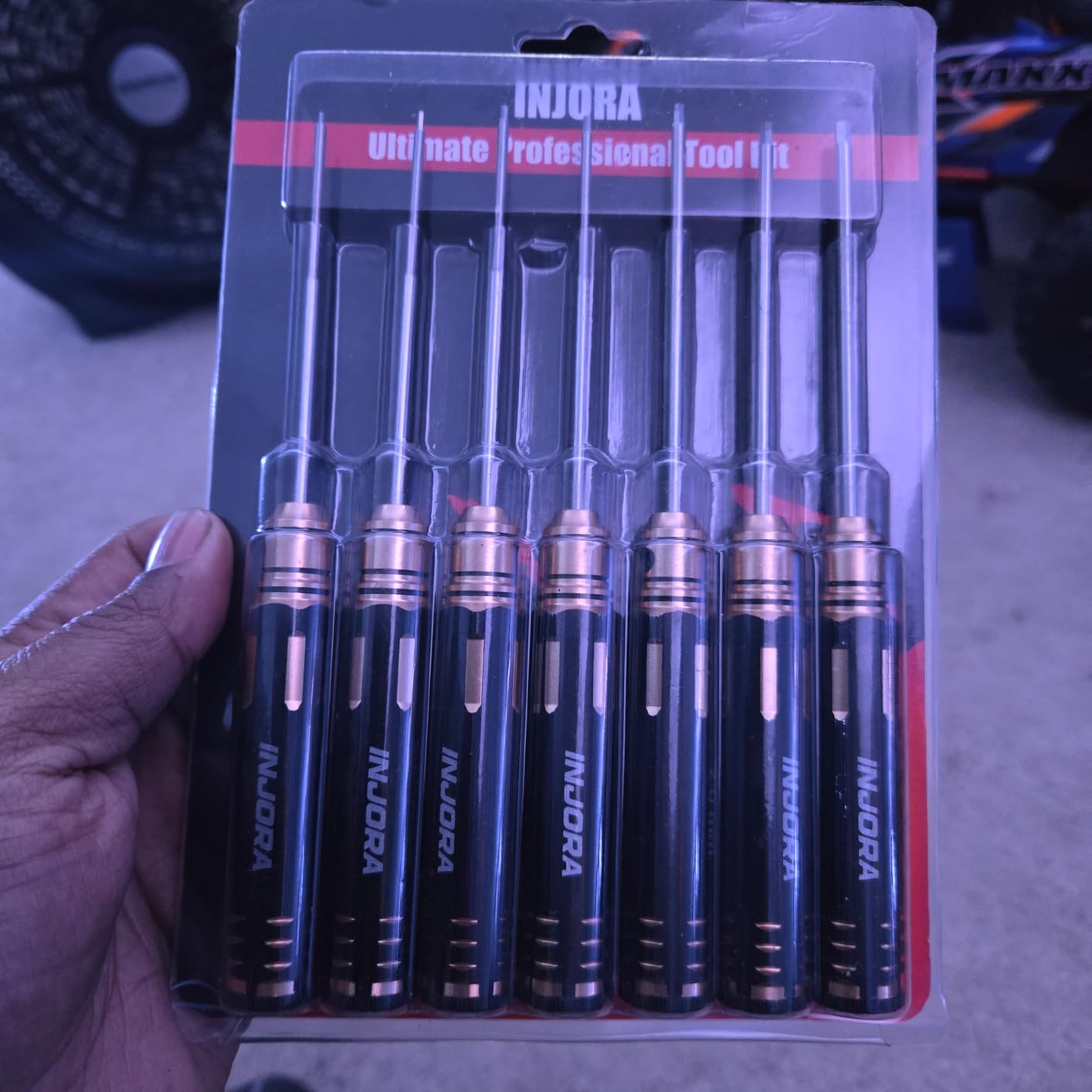 INJORA 7PCS 0.9 1.27 1.3 1.5 2.0 2.5 3.0mm Steel Hex Screwdriver RC Tool customer photo 1