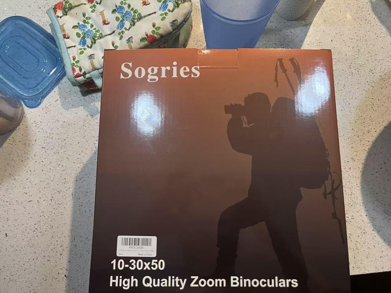 10-30x50 Zoom Binoculars for Adults High Powered | HD Optics, Waterproof, Fogproof, Military, Bird Watching, Traveling Concerts, Large View, BAK4, FMC Lens, Clear Low Light Vision customer photo 2