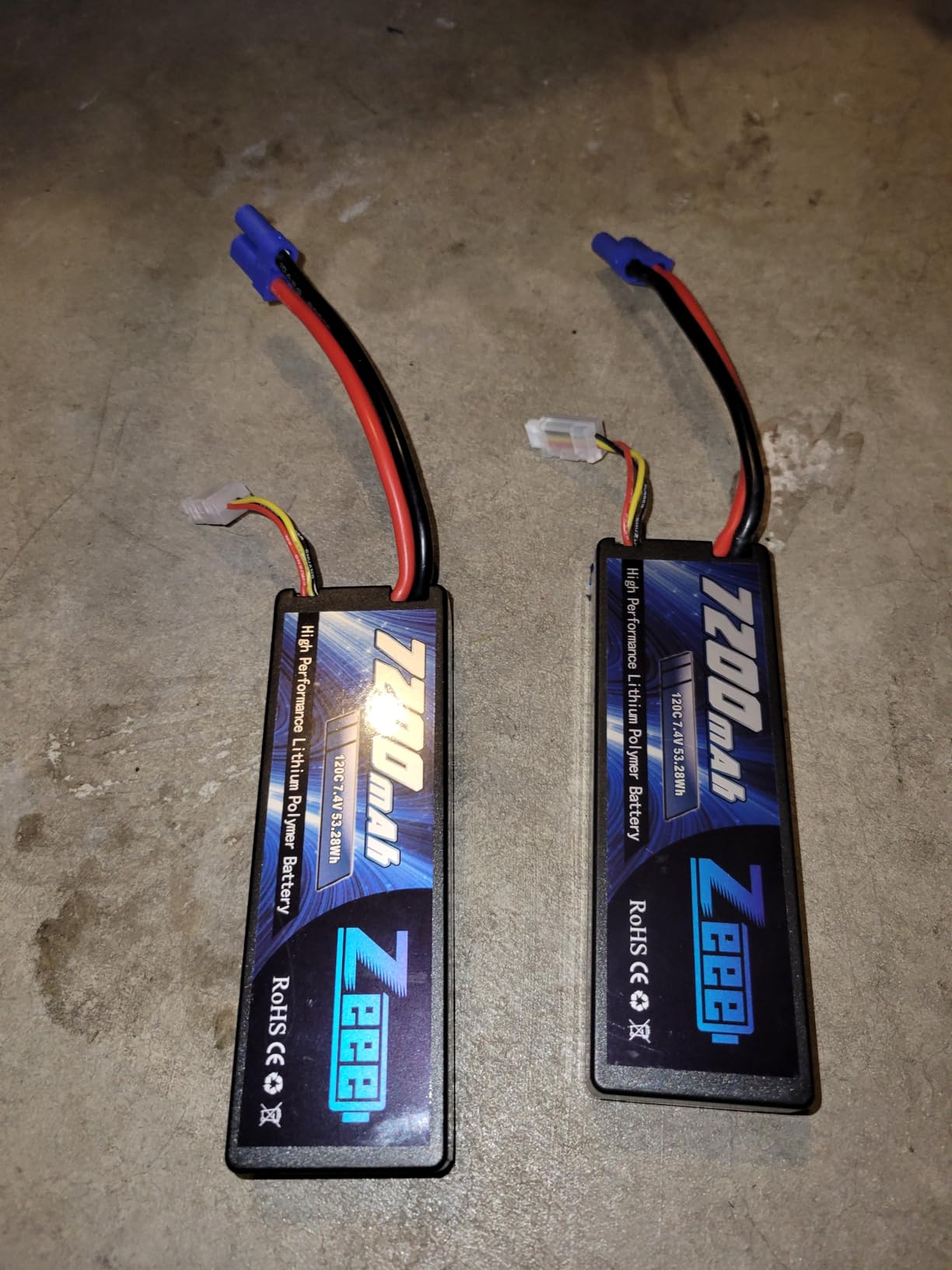 Zeee 2S Lipo Battery 7200mAh 7.4V 120C Hard Case RC Battery with EC5 Connector for RC Car Truck RC Vehicles Truggy Buggy Tank Helicopter Airplane Racing Models(2 Pack) customer photo 2