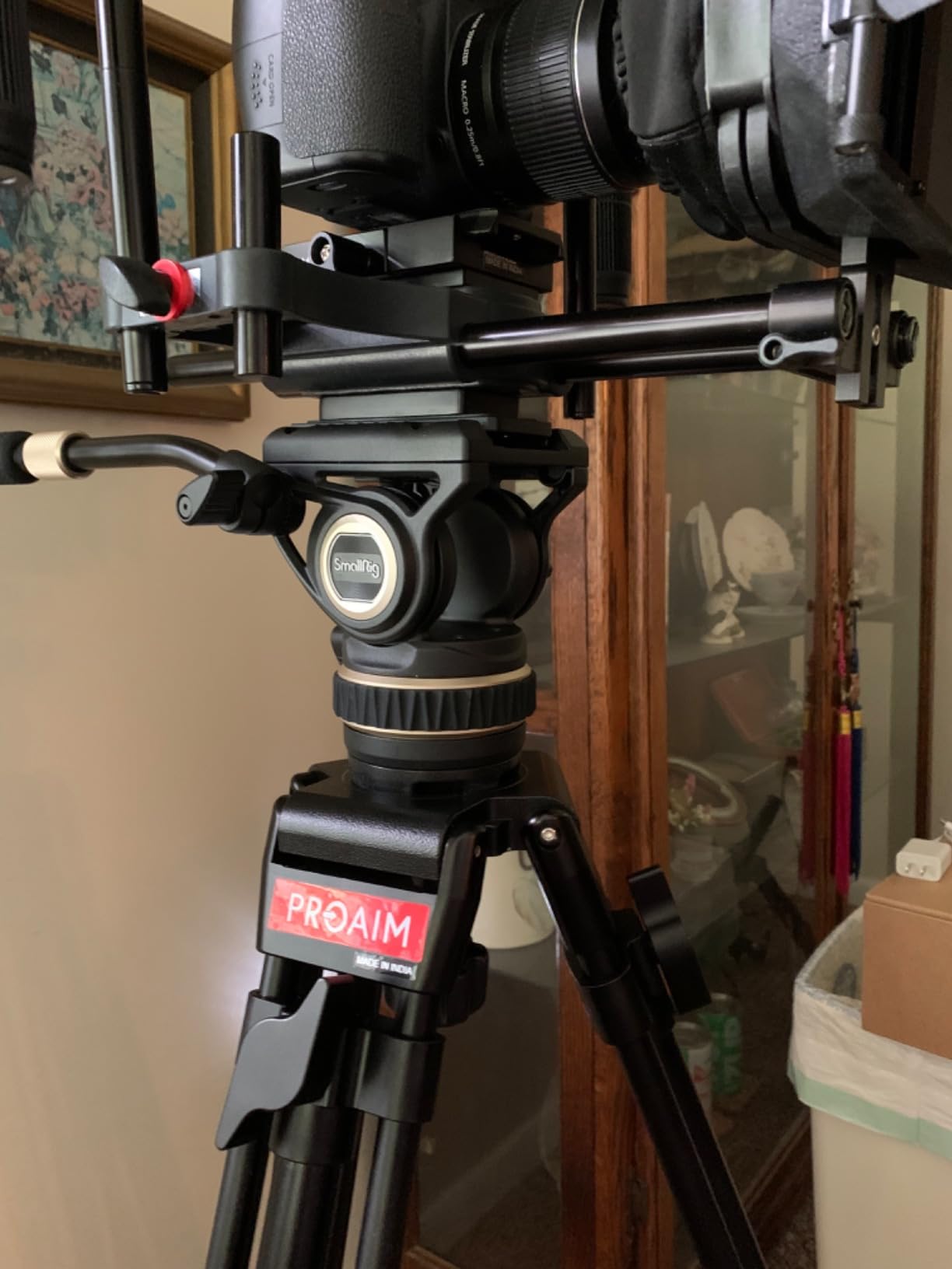 SmallRig DH10 Heavy Duty Tripod Fluid Video Head with Flat Base and Adjustable Handle, Quick Release Plate for Manfrotto Video Head Mount Plate, Load up to 22lbs, for Video Cameras, DSLR Cameras 4165 customer photo 2