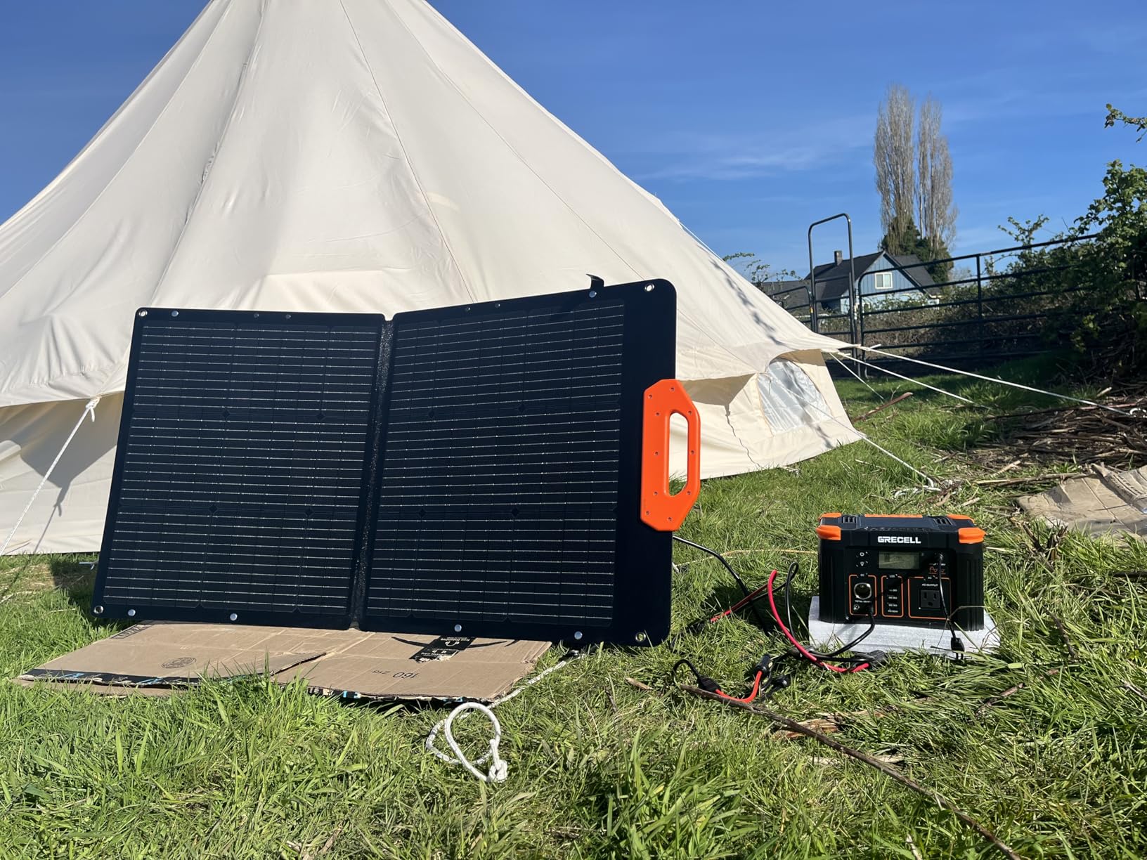 100W Portable Solar Panel for Power Station Generator 23.5% High Efficiency | ETFE Foldable Solar Charger for Jackery/Ecoflow/Bluetti, IP65 Waterproof w/Kickstands for RV Camping Van Off-Grid Outdoor customer photo 1