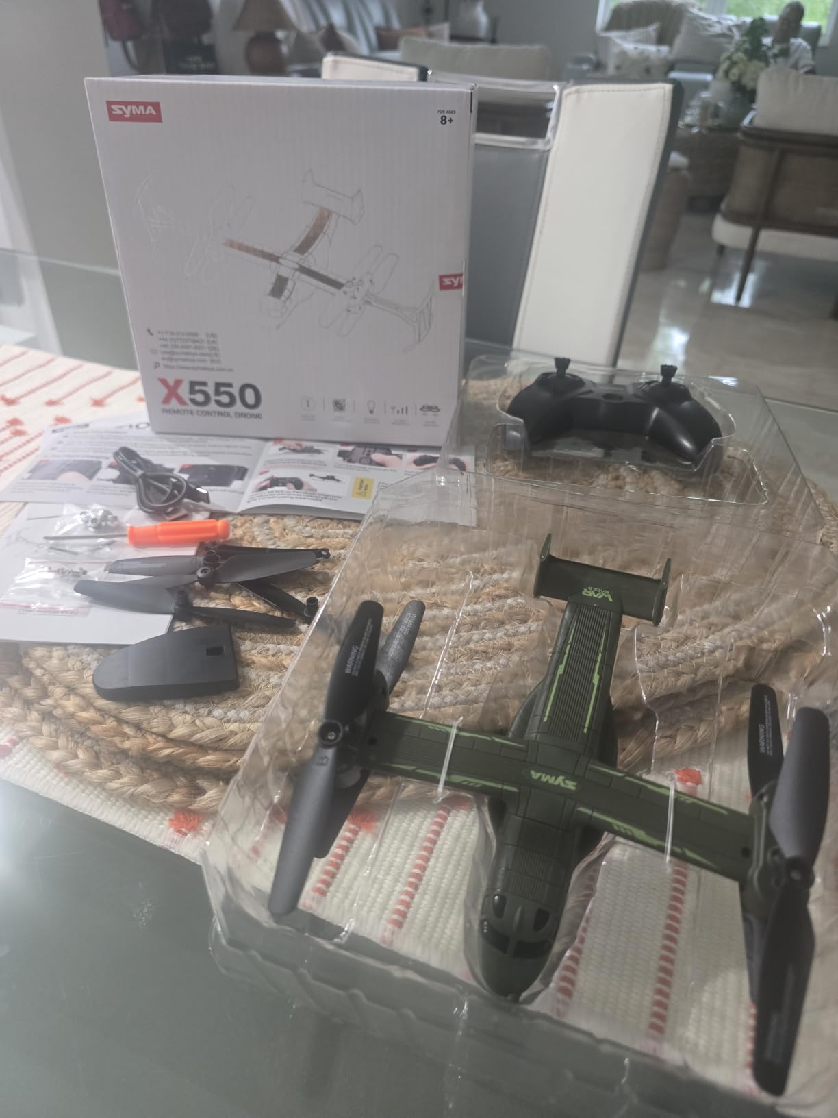 SYMA X550 RC Plane, 4CH Tiltrotor for Kids & Beginners, Stunt Flight | 6 Stunt Moves with 360 Flips, Spins, Climbing Spins, Circles and Jumps, Plus One-key Takeoff/Landing and 2 Speeds customer photo 2