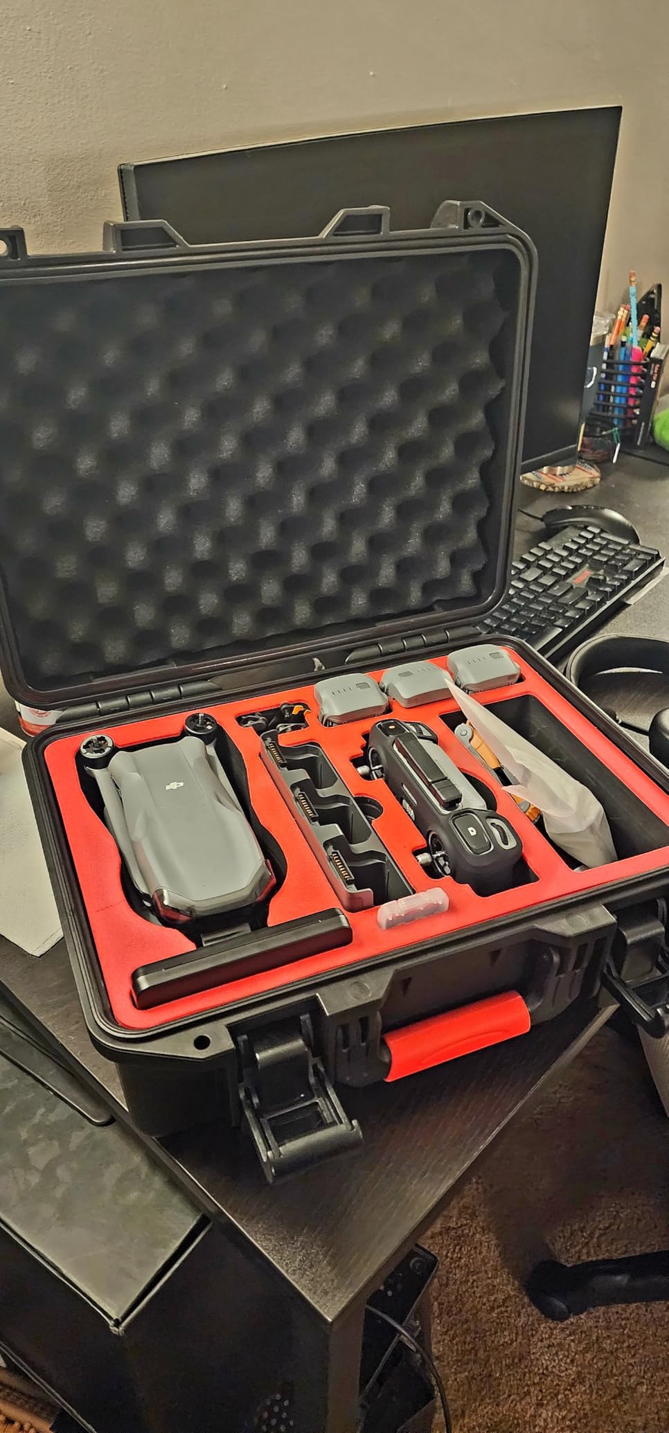 FPVtosky Hard Case for DJI Air 3S/Air 3 Drone/Fly More Combo, Waterproof Air 3S Hard Shell Carrying Case Accessories, Compatible with DJI RC2/ RC-N3/ RC Pro, Up to 8 Batteries customer photo 1
