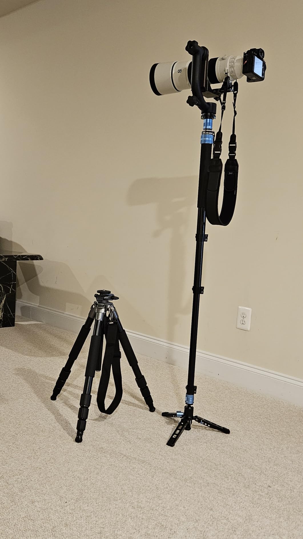 SIRUI AM-404FL Camera Monopod with Feet, 74.8 Inch Aluminum Video Monopod with Removable Base, Slim and Lightweight, Max Load 26.4lbs, 360°Panorama Panning, 4-Section for Canon Nikon Sony customer photo 1