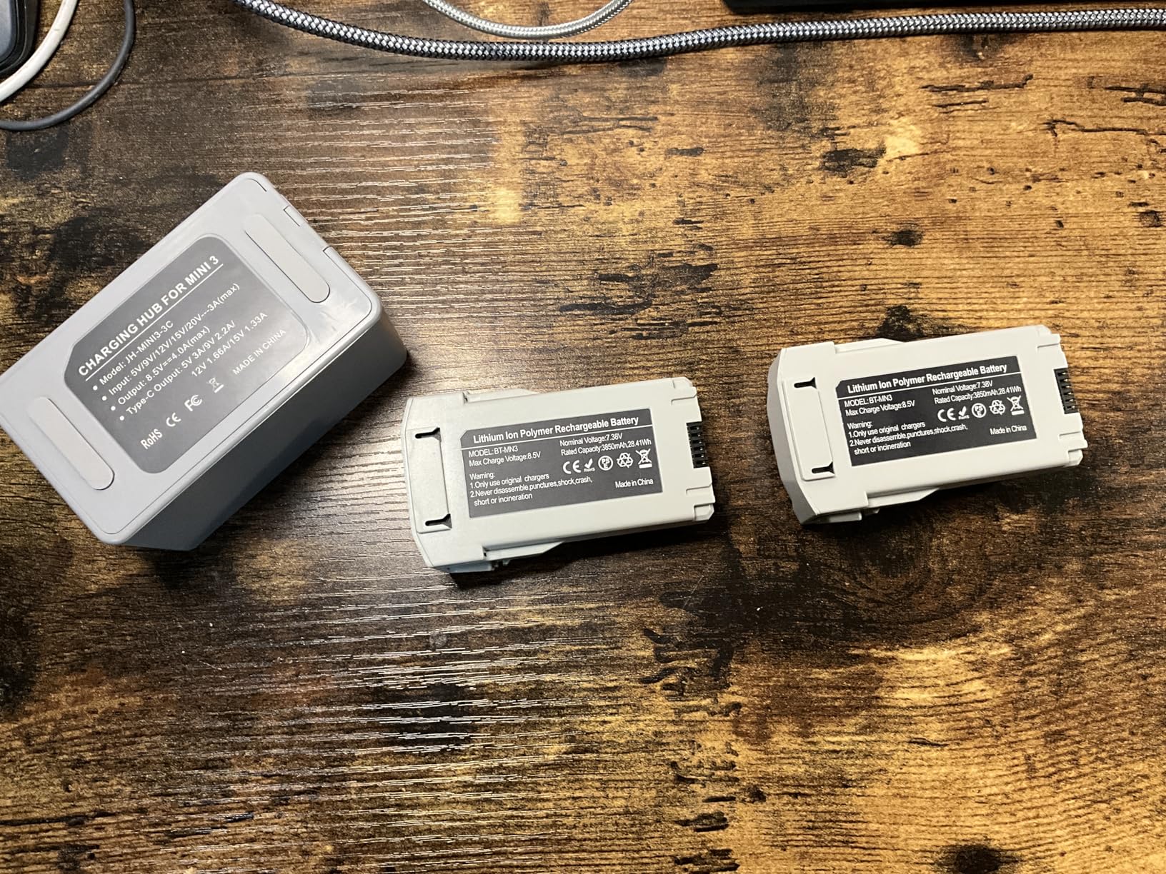 Mini 3 Series Intelligent Flight Battery Plus (2 Packs) with Bi-Directional Charging Hub for DJI Mini 4 Pro/Mini 3/ Mini 3 Pro,3850mAh 47 Mins Flight Time customer photo 2