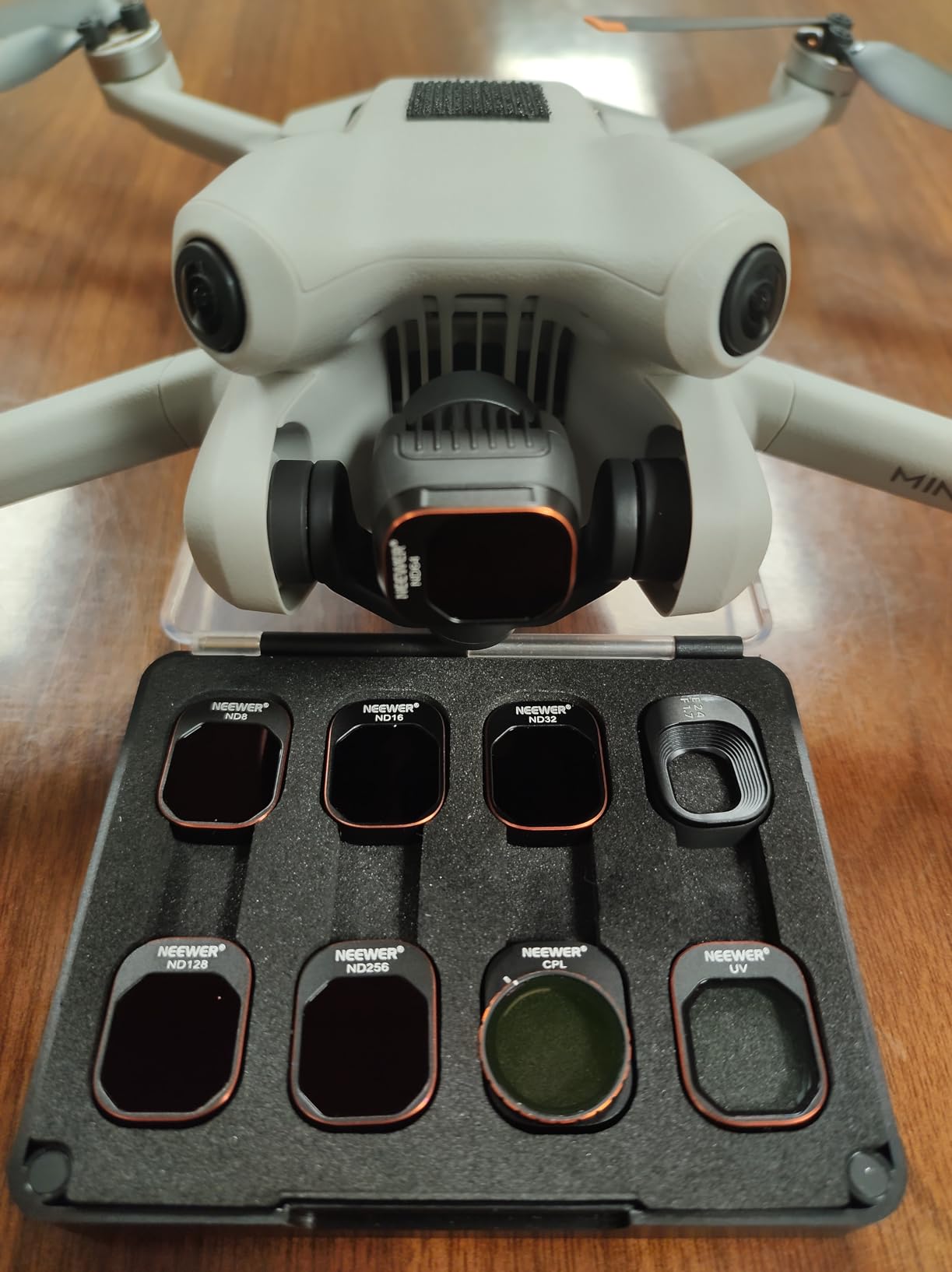 NEEWER ND & CPL Filter Set Compatible with DJI Mini 4 Pro, 8 Pack UV CPL ND8 ND16 ND32 ND64 ND128 ND256 CPL Polarizer Neutral Density Drone Lens Filters, Multi Coated HD Optical Glass/Aluminum Frame customer photo 1