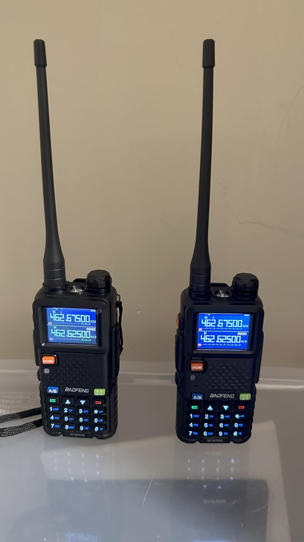 BAOFENG UV-5G Plus GMRS Handheld Radio, 999 CHs Chirp Compatible, 2 Pack | Long Range Repeater Capable, USB-C 2500mAh Rechargeable, for Camping Off-Road Trips, 15.5 in Antenna, Programming Cable customer photo 1