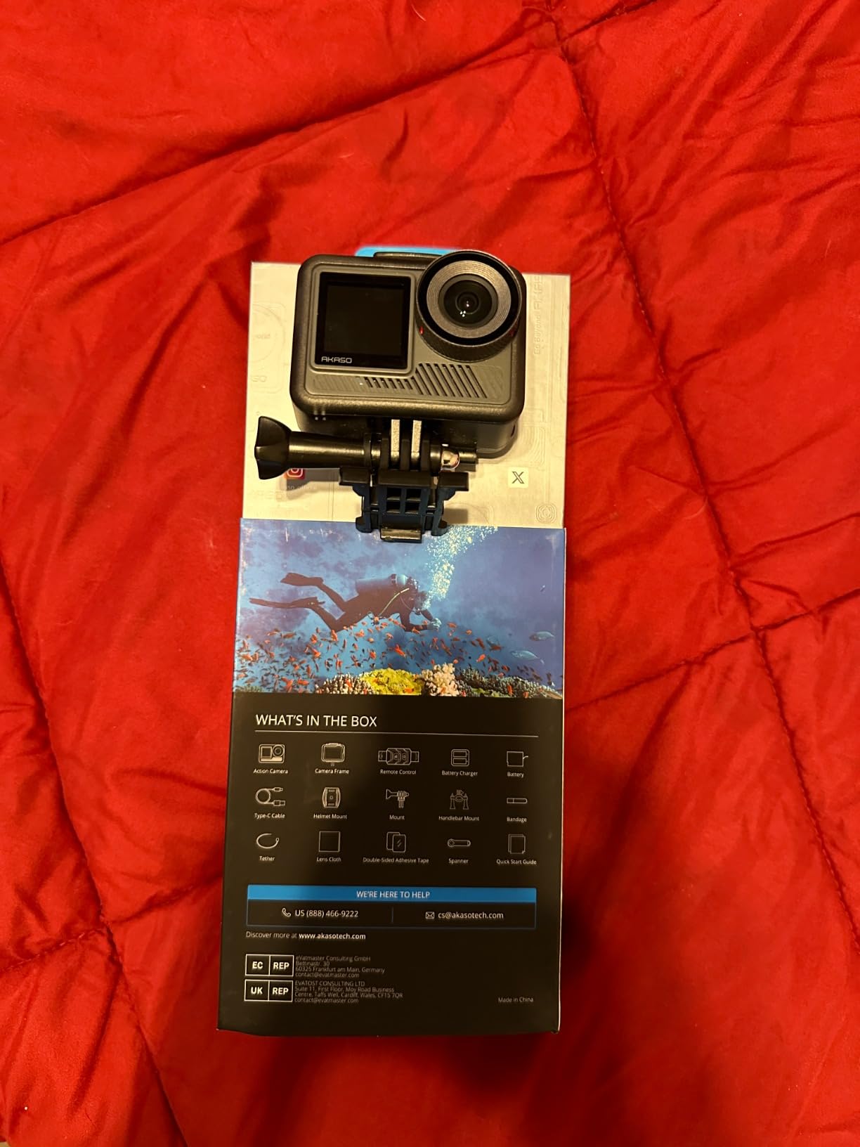 AKASO Brave 8 Lite 4K60 Action Camera - 33ft Waterproof Underwater Camera, 48MP Photo, Ultra HD Video, HDR, Touch Screen, 5G WiFi, SuperSmooth Stabilization, 8X Slow Motion with Helmet Accessories Kit customer photo 1