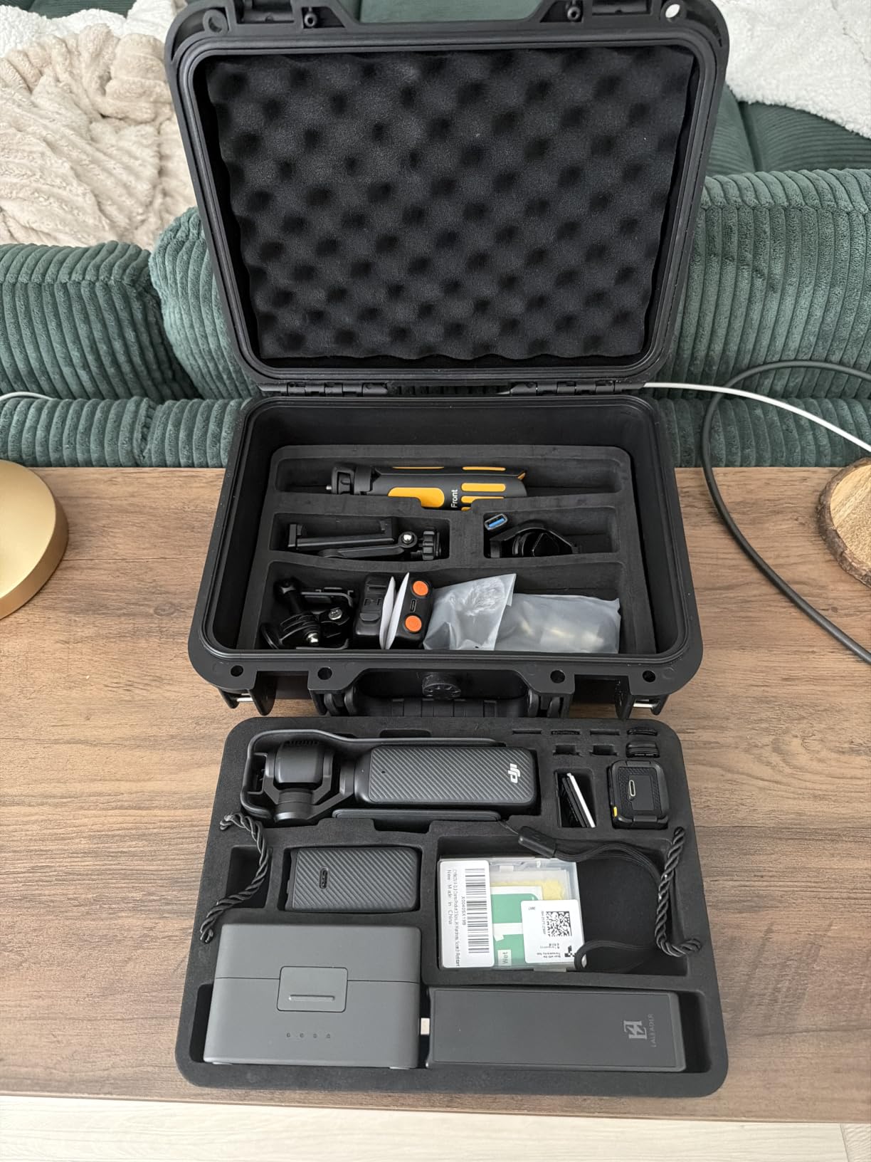 Lekufee Waterproof Hard Case for DJI Osmo Pocket 4, DJI Osmo Pocket 3, Mic 3/2/Mini, Creator Combo, Power Expansion Combo, Vlogging Camera and Accessories (Case Only) customer photo 1
