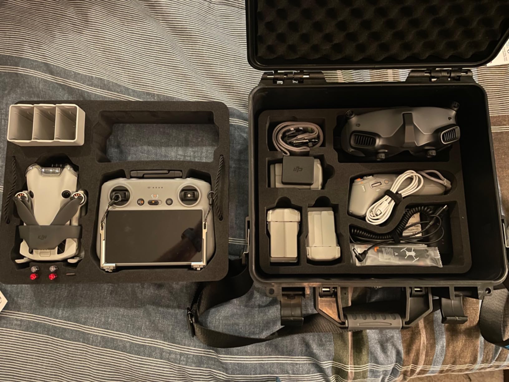 Lekufee Portable Waterproof Hard Case for DJI Mini 4 Pro/3 Pro/3 Drone, RC 2/RC N3/N2, Goggles 2/3/Integra, RC Motion 2/3 and Accessories(Case Only) customer photo 1
