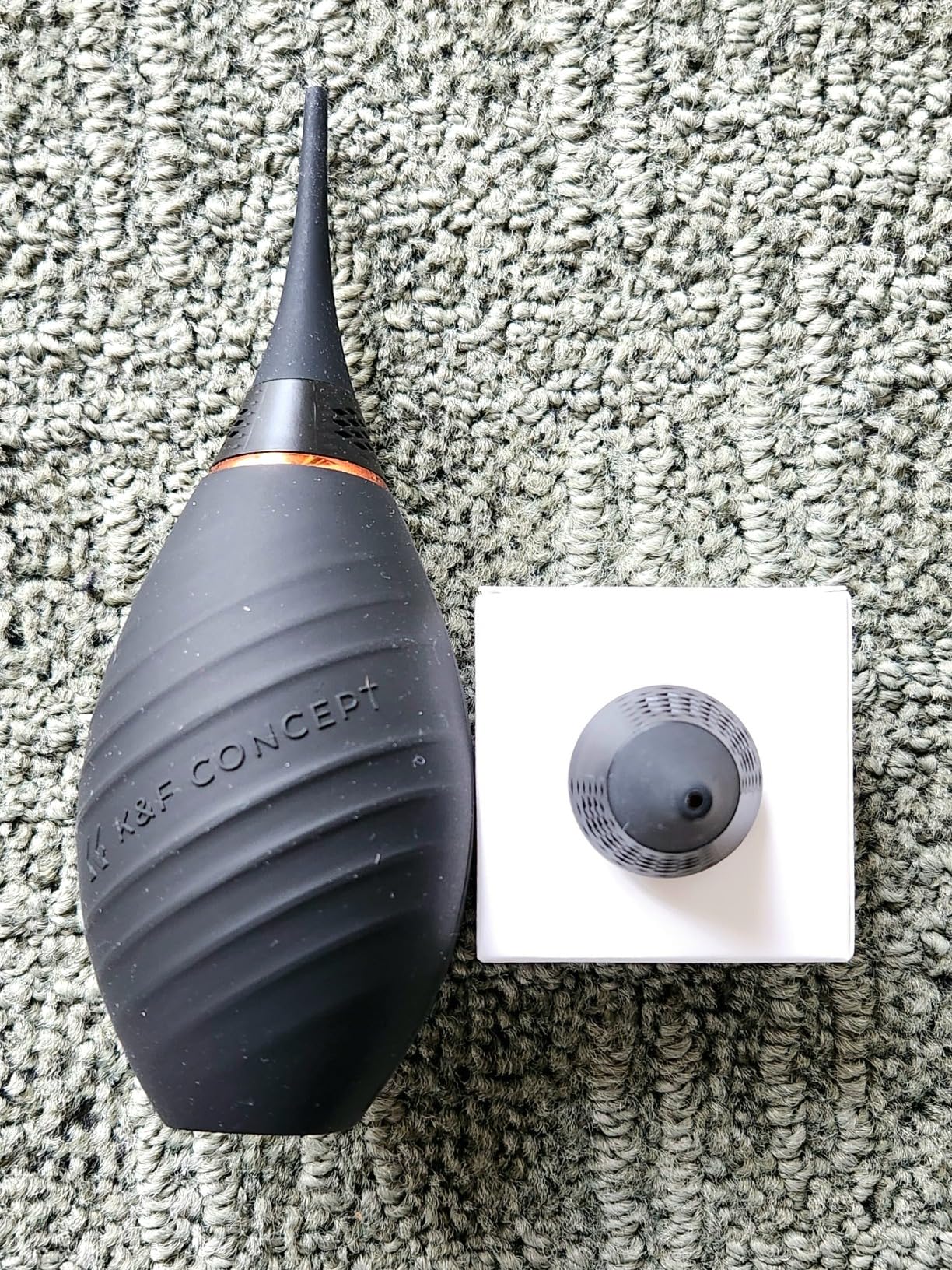 K&F CONCEPT Camera Air Blower with Long Nozzle/Short Nozzle Switch Design, Silicone, Dual-Valve, Ergonomic Design customer photo 1