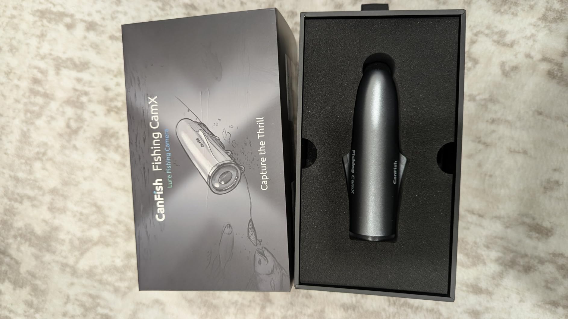 CanFish Fishing CamX Fishing Finders Camera,Lure Action Camera HD 1080P &136 Degree Ultra-Wide-Angle,656FT ROV Waterproof/Motion Sensing/Segmented Intelligent Recording/Wireless Charge/App Compatible (Grey) customer photo 2