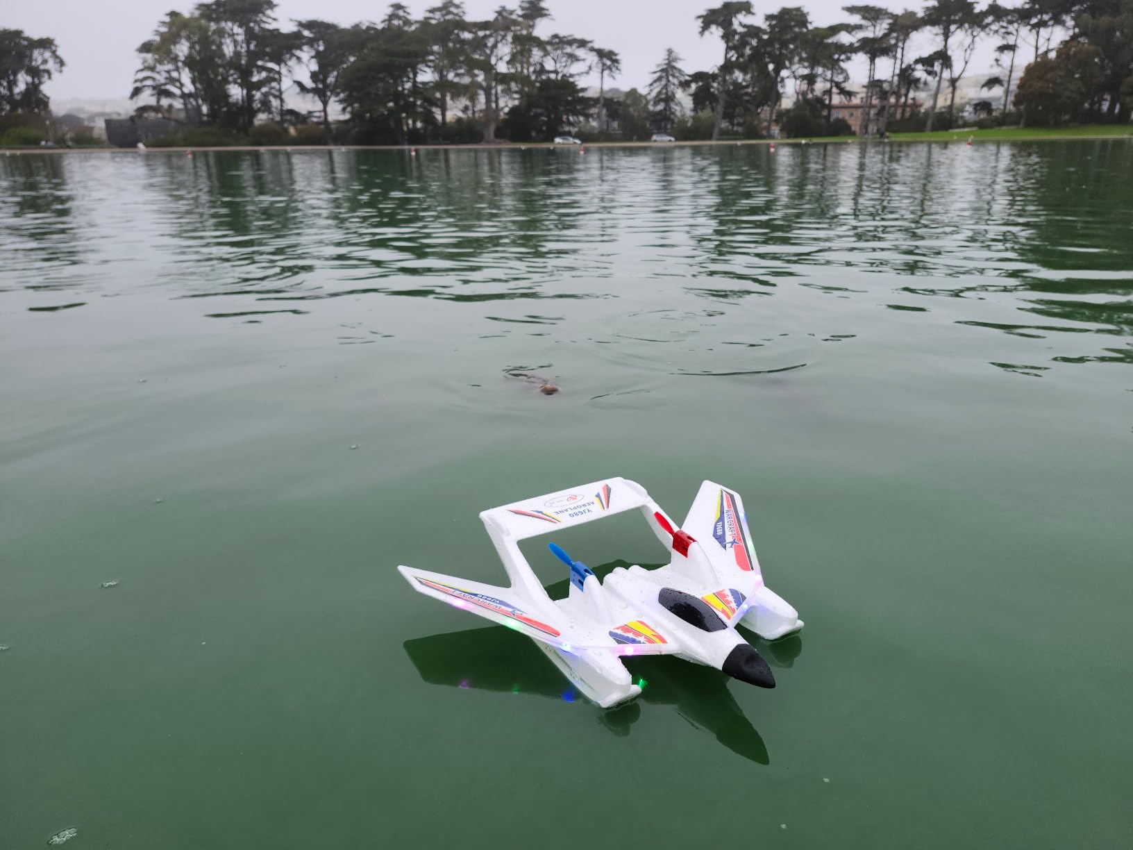 RC Plane for Water Land & Air, Remote Control Plane, Sea Airplane, 2 Channel RC Airplane Amphibious Tri-Phibian Aircraft with 2 Batteries, 2.4GHz RTF Airplane Glider for Adult Beginner customer photo 1