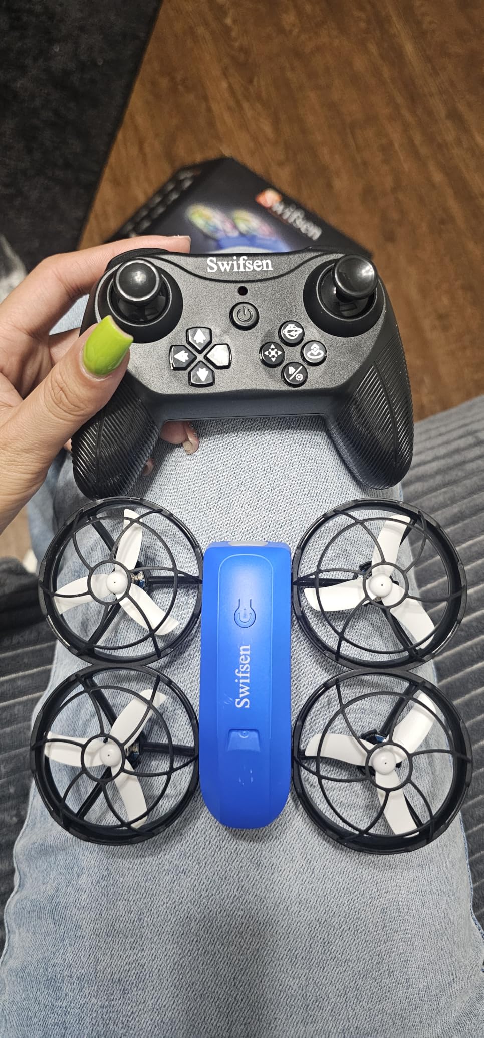 Swifsen Drones for Kids with Camera,Rc Drone Indoor Small Helicopter,Birthday Gifts for Boys and Girls Beginners Friendly,Mini Quadcopter Toy With 2 Batteries,Propeller Protect,Altitude Hold customer photo 2