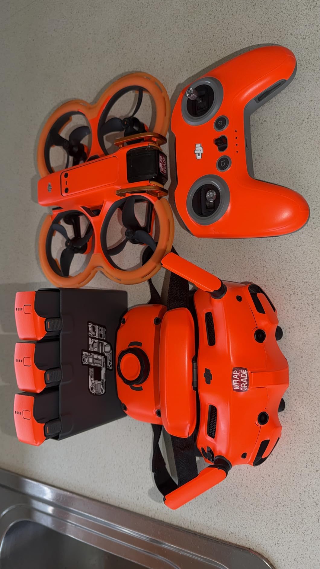 WRAPGRADE Skin Stickers Compatible with DJI Goggles 3 (Racing White) customer photo 1