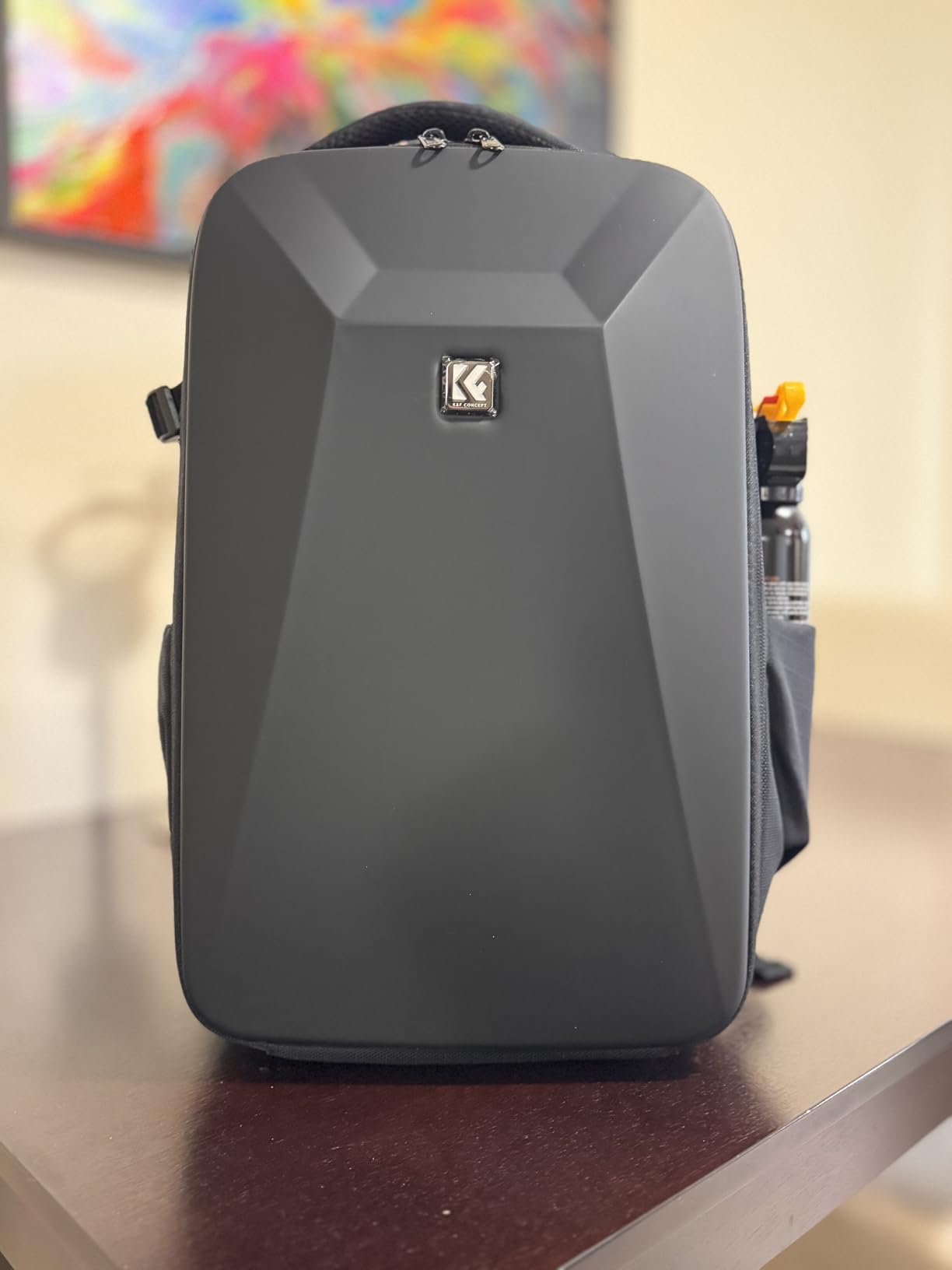 K&F CONCEPT Camera Backpack, Hardshell Photography DSLR Camera Bag with 15-15.6 Inch Laptop Compartment Hard Shell Camera Case Compatible with Canon/Nikon/Sony/DJI Mavic Drone customer photo 2