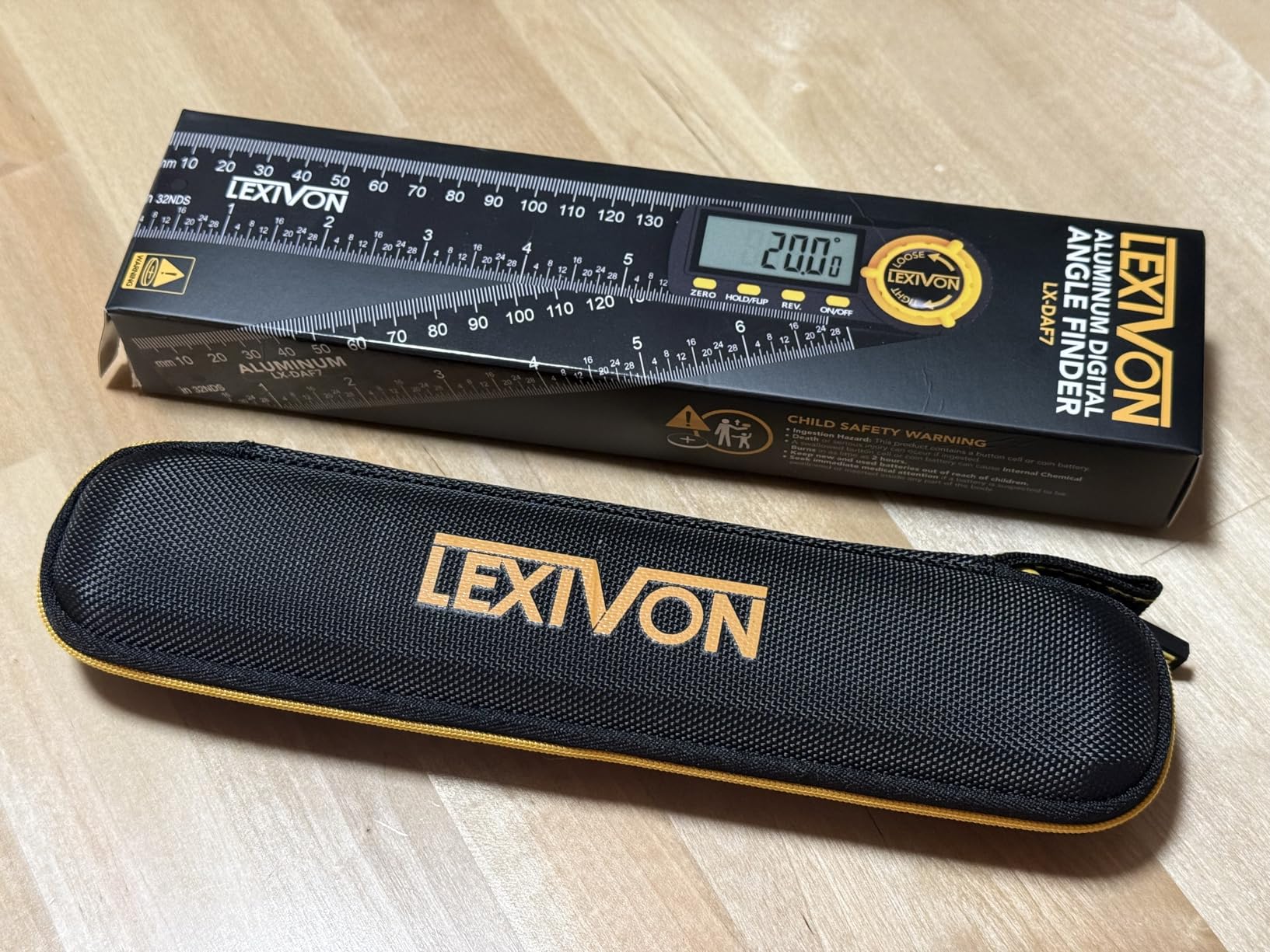 LEXIVON Aluminum Digital Angle Finder Gauge, 7-inch/180mm Multi-Purpose Protractor, Includes XL Display and Rugged Zippered Pouch (LX-DAF7) customer photo 2