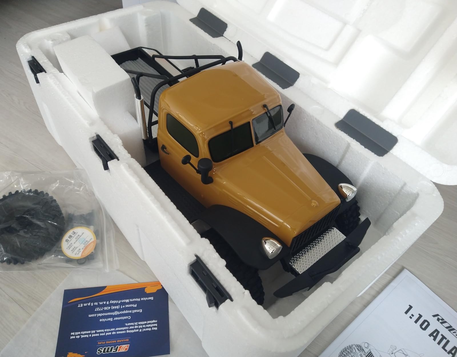 RocHobby Atlas 1/10 RC Crawler, RC Rock Truck Off Road, RC Car Indoor&Outdoor 2 in 1, RC Rock Crawler 4x4 Hobby Grade for Adults Need to Complete (Yellow) customer photo 1