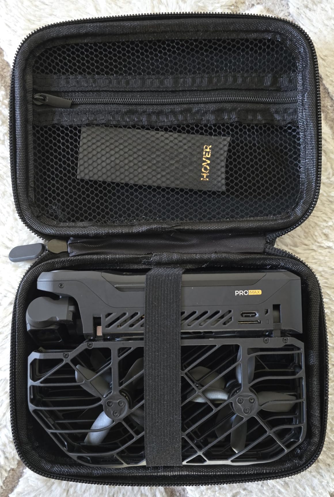 Black Hoverair X1 Camera Case - Store Drone, Charger, 2 Batteries - Smart Case with Carrying Strap customer photo 1