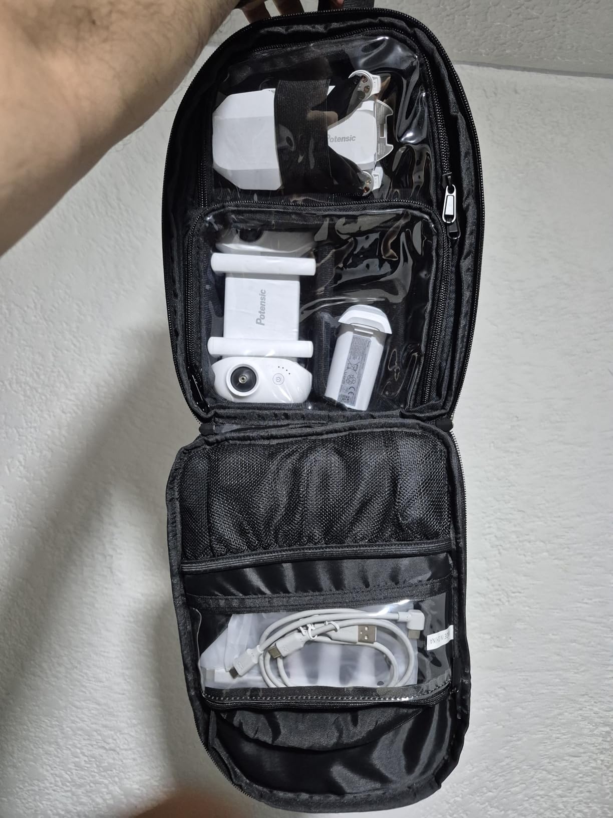 PGmoon Carrying Case Compatible with DJI Mini 3 / Mini 4 Pro, Sling Travel Drone Carrying Case with Multi-Pockets for RC Controller, Charging Hub and More Accessories (Patent Design) customer photo 1