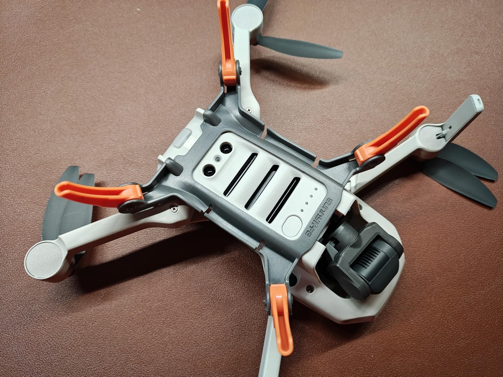 Mini 4K Landing Gear - Foldable Quick Release Extension Leg Height Extended Protection for DJI Mini 4K Drone Accessories (Orange-Gray) customer photo 1