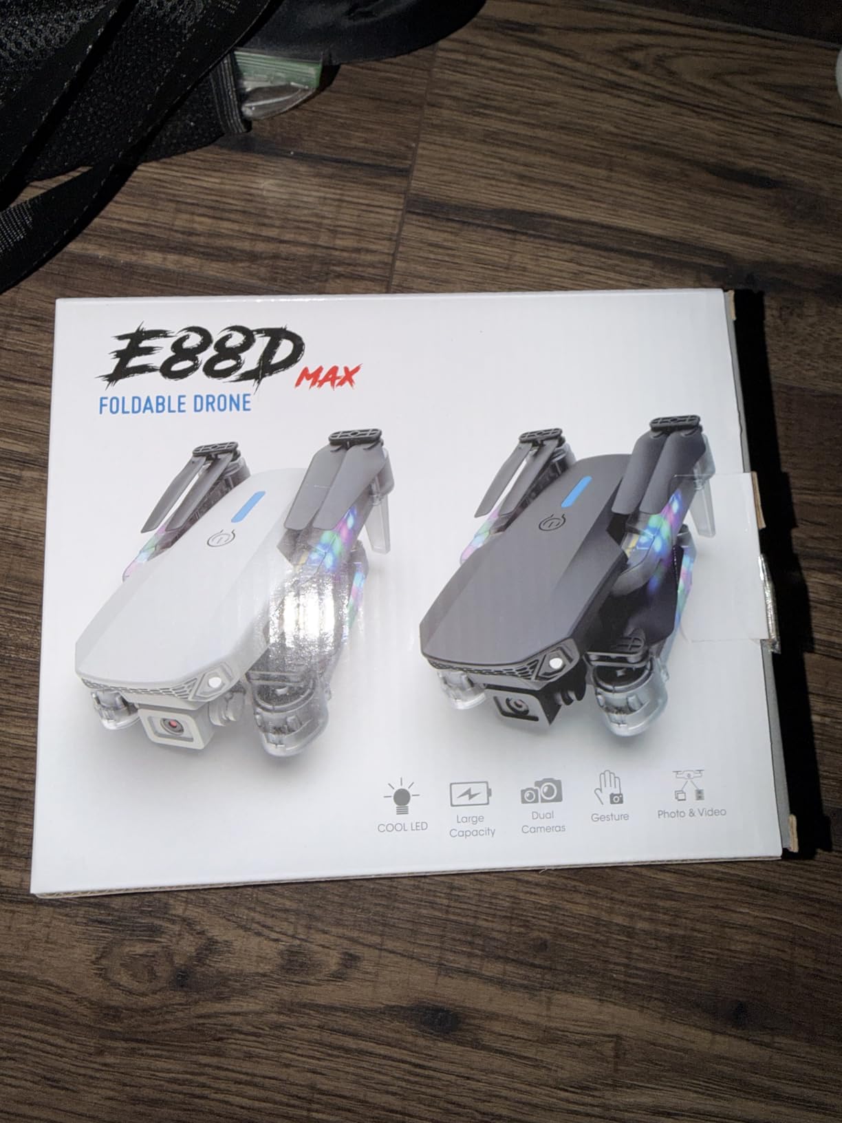 BEZGAR LED Lights Drone with Camera for Adults and Kids Beginners, Black | Drone with Camera 1080P HD, Foldable Drones for Kids RC Quadcopter with One Key Take Off 3D Flips, 2 Batteries, Toys for Boys customer photo 1