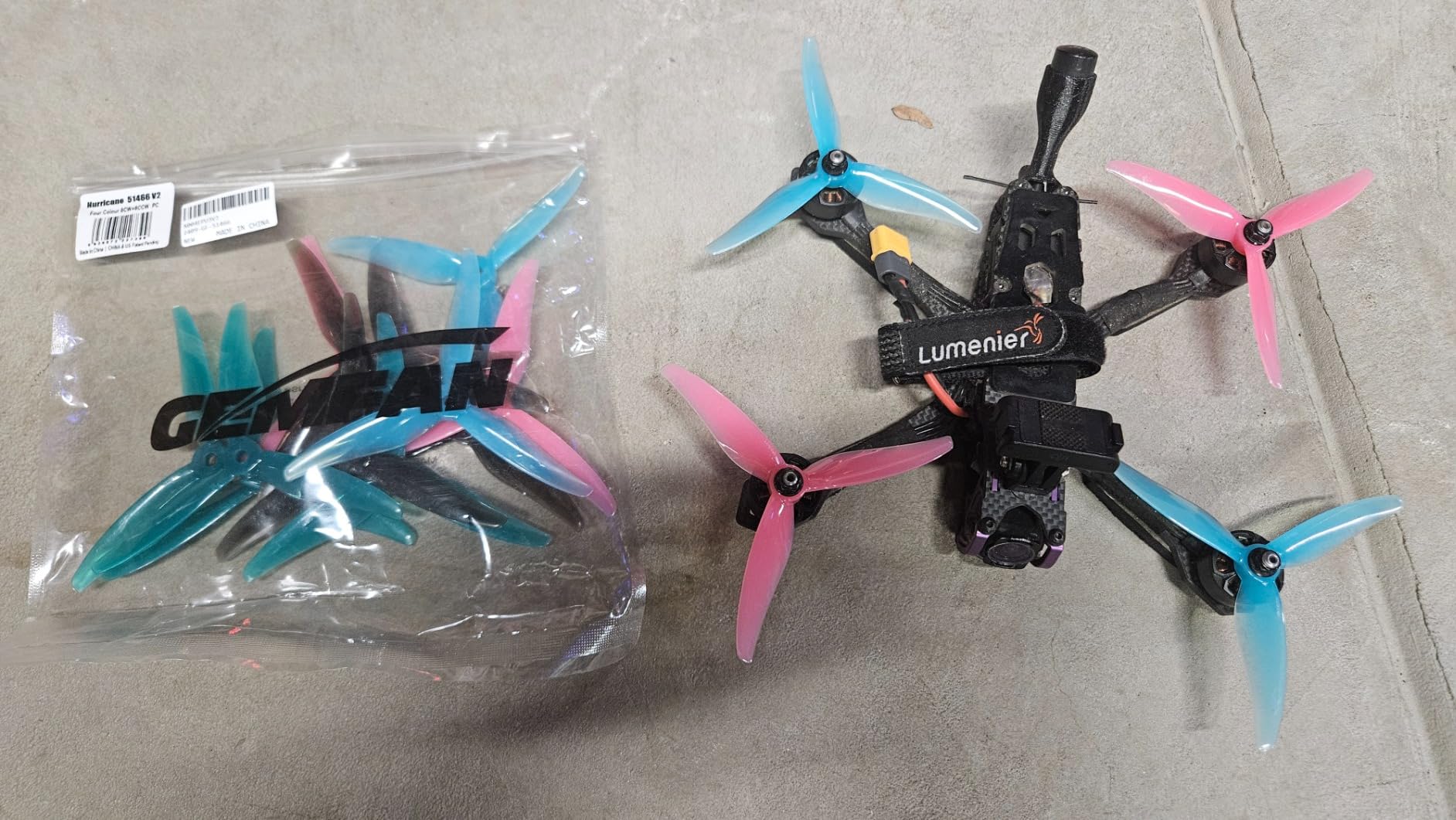 16pcs Fpv Drone Props Propeller: Gemfan 51466 V2 Hurricane MCK Tri-Blade 5 Inch Props for 4S 6S FPV Freestyle Racing, 8xCW 8xCCW customer photo 2