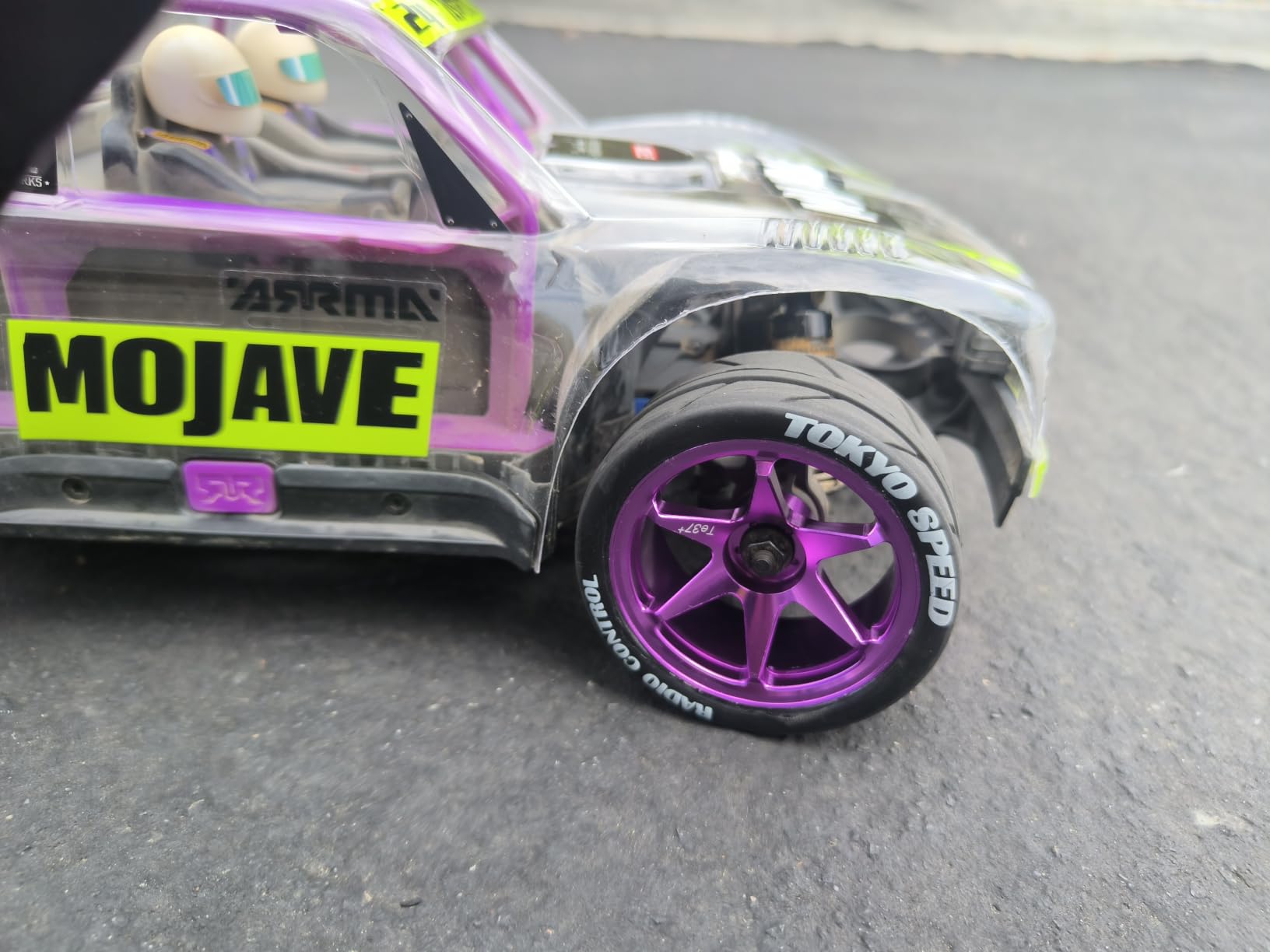 1/10 On Road Tires and Aluminum Wheels 12mm Hex RC Rally Racing Tyres OD 2.56