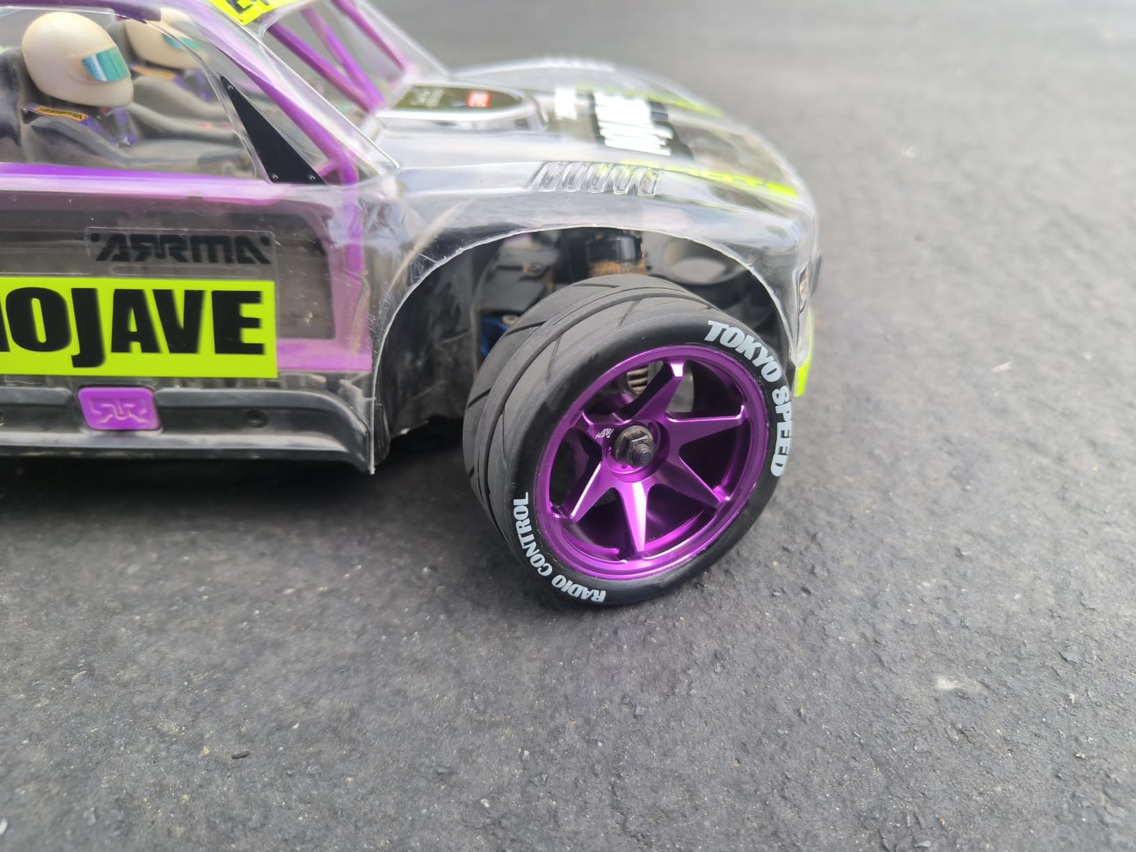 1/10 On Road Tires and Aluminum Wheels 12mm Hex RC Rally Racing Tyres OD 2.56
